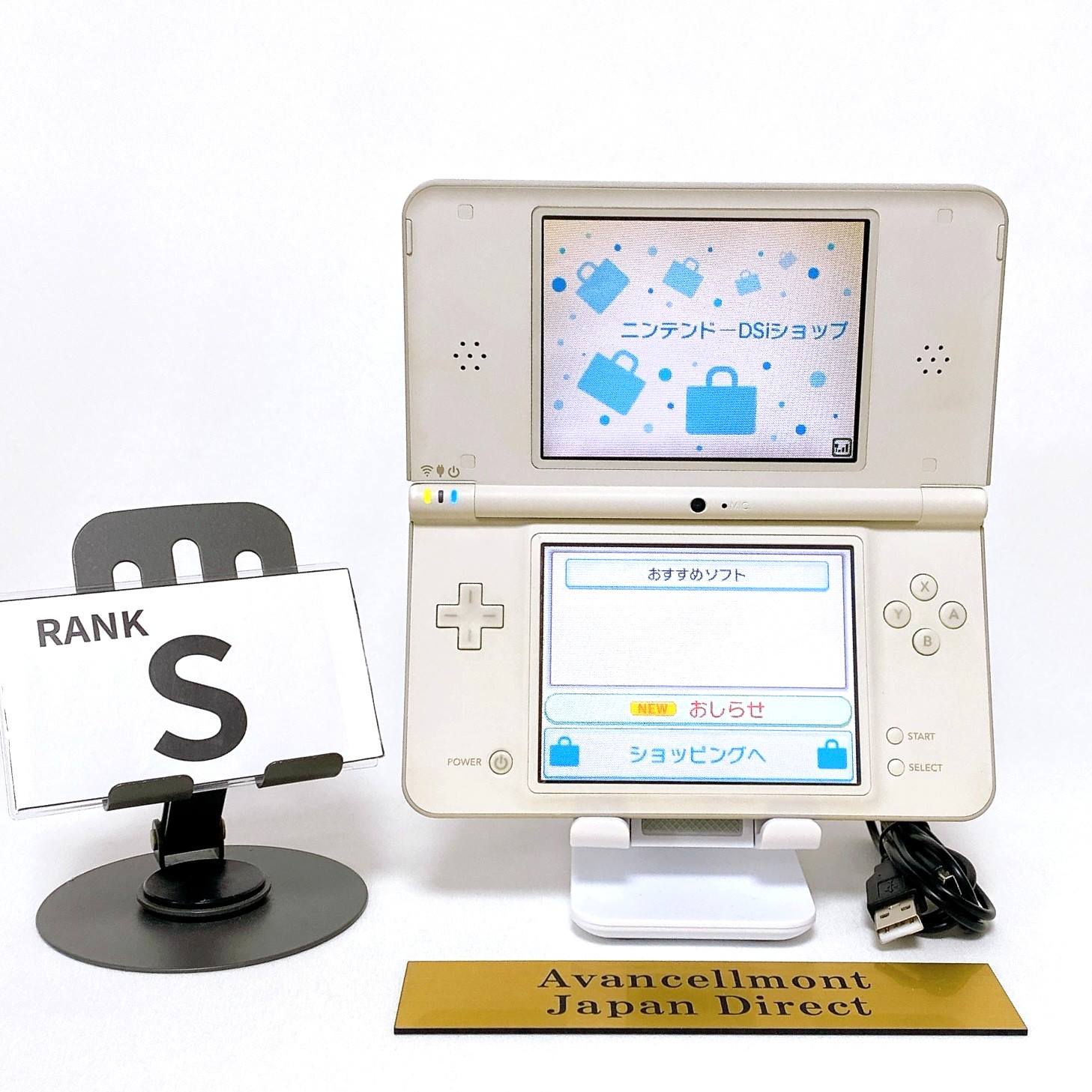 Nintendo DSi LL XL Natural White Console Stylus Japan Tested Working Rank S Rare