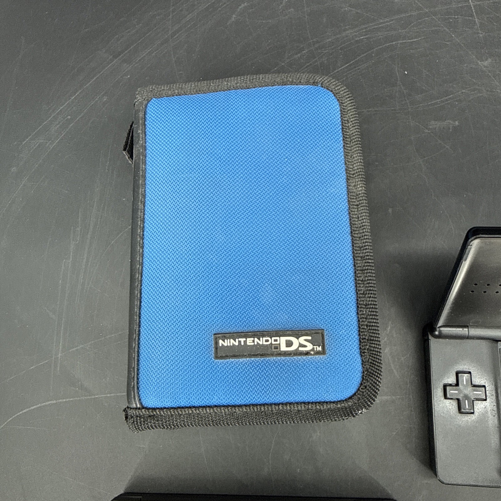 Nintendo DS Lite Black Handheld System (USG-001) w/ Dodgeball *TESTED* CLEAN!