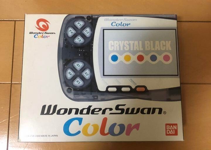 BANDAI Wonder Swan Color Crystal Black Console Game Tested W/Box