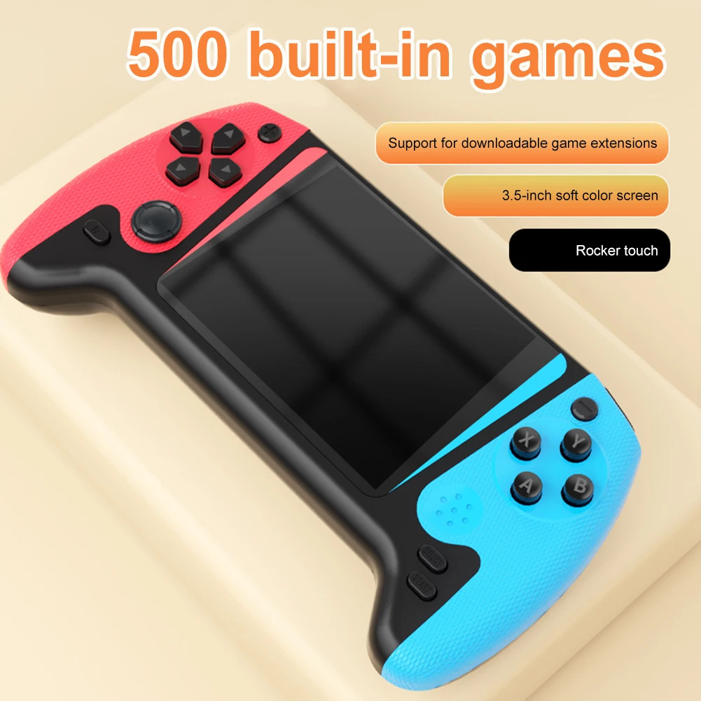 Retro Handheld Game Console 3.5Inch LCD Screen Built-In 500 Games Portable Game