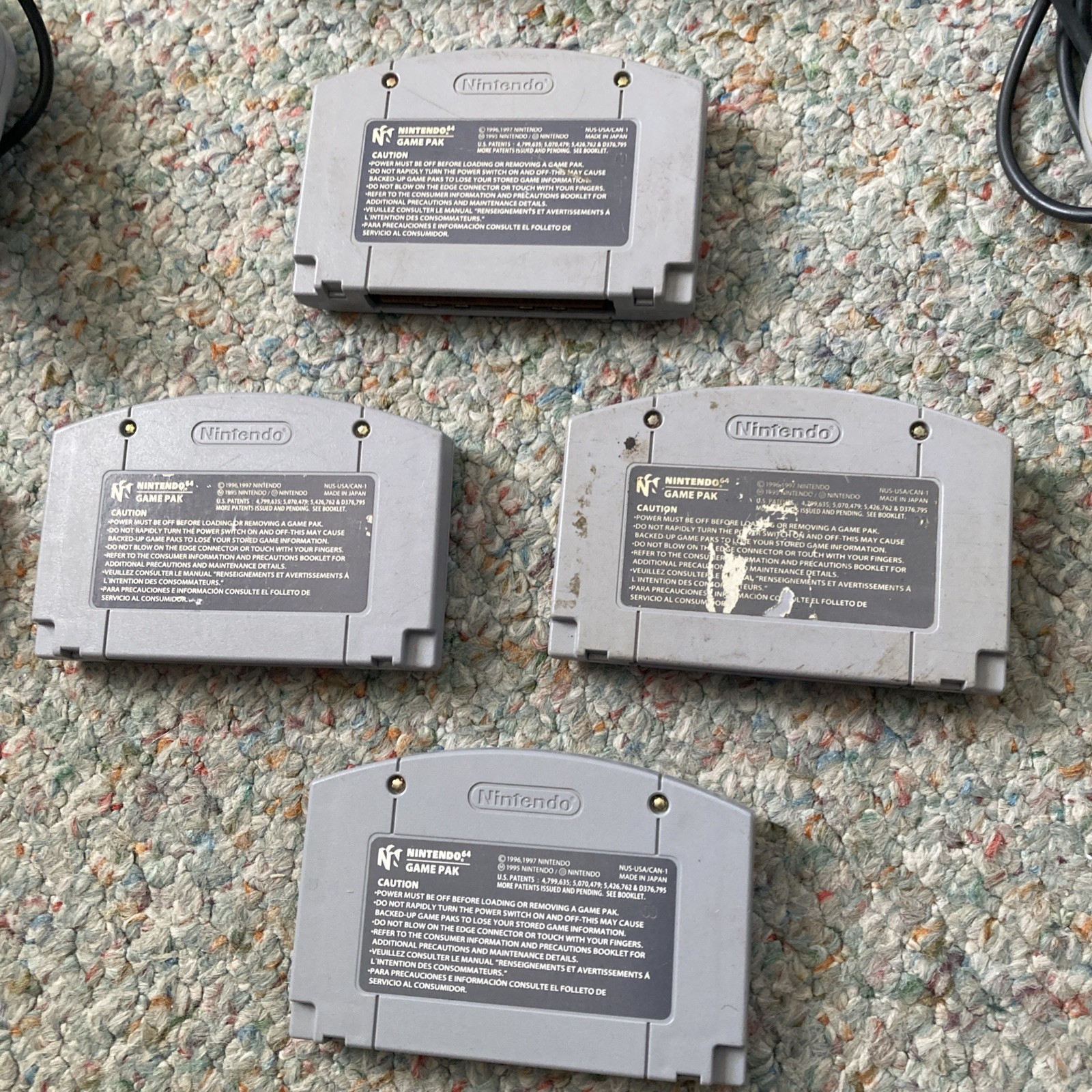 N64 Console + Expansion Pack + 5 Controllers Oem Nintendo + 4 Games UNTESTED
