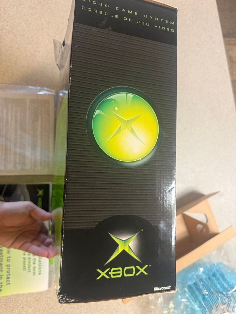 Original Xbox Launch USA Edition Console Box Only + STYROFOAM, PAPERWORK. MINTY