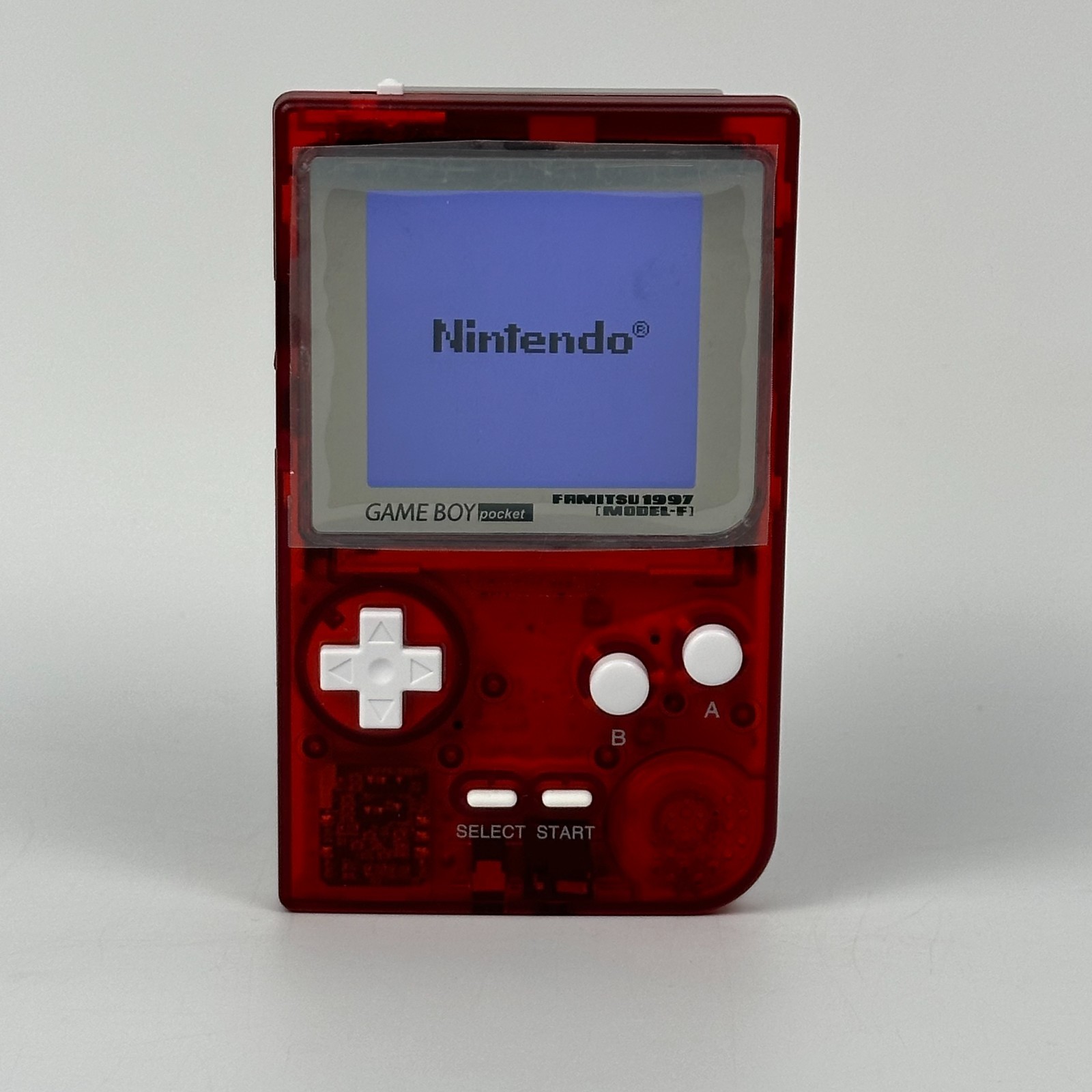 Nintendo Gameboy Pocket Handheld Console + Case – Clear Deep Red
