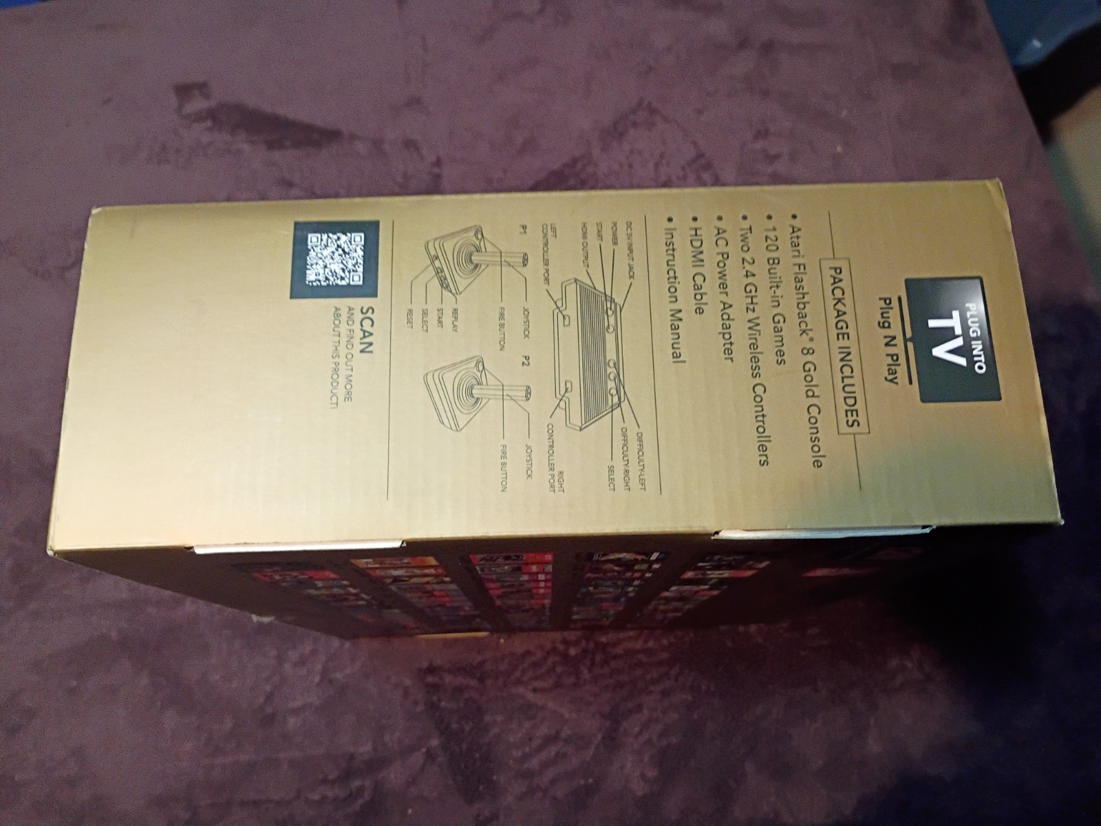 Atari Flashback 8 Gold Deluxe HD Console Wireless Controllers – Gold Used