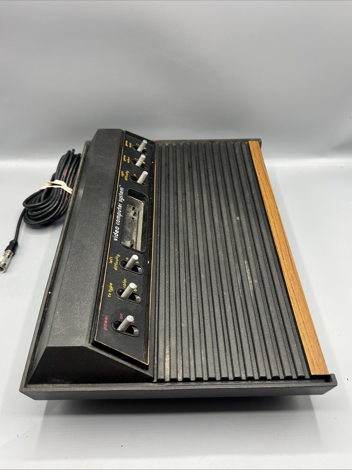 Atari 2600 Woodgrain Console System Bundle 10 Games Tested OEM Power Cords Lot B