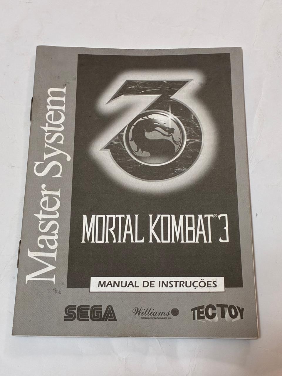 Sega Master System Tectoy : Mortal Kombat 3 complete manual poster Exclusive gam