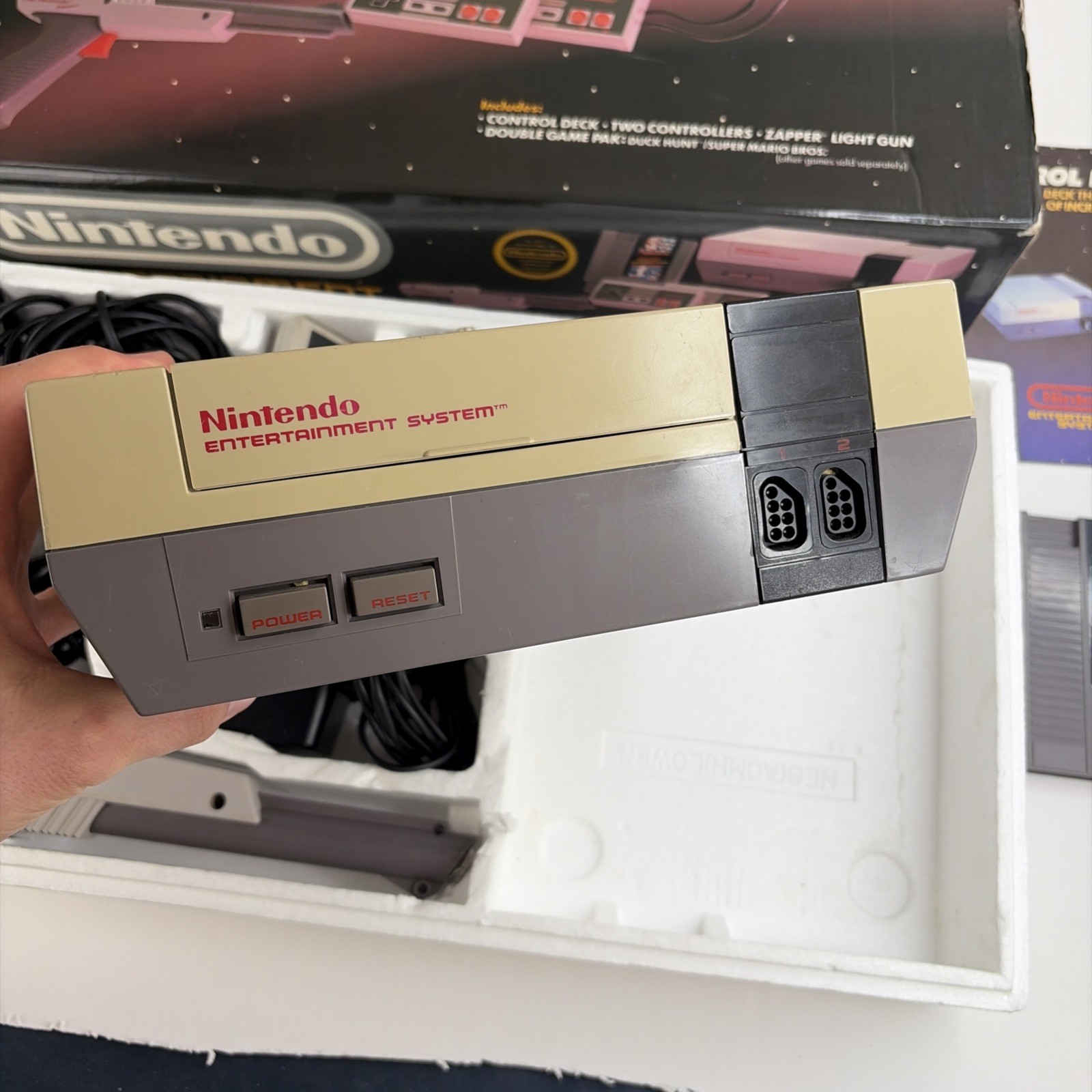 NES Nintendo Entertainment System Console Action Set Complete CIB Box W Mario