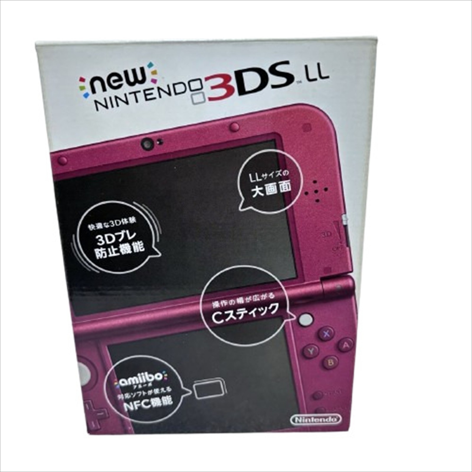 New Nintendo 3DS LL XL Metallic Red Color Console Handheld System Box Manual