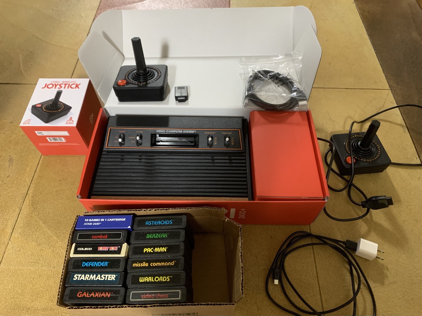 OPEN BOX Atari 2600+ Plus HDMI Console, 2 joysticks, wired and wireless, games