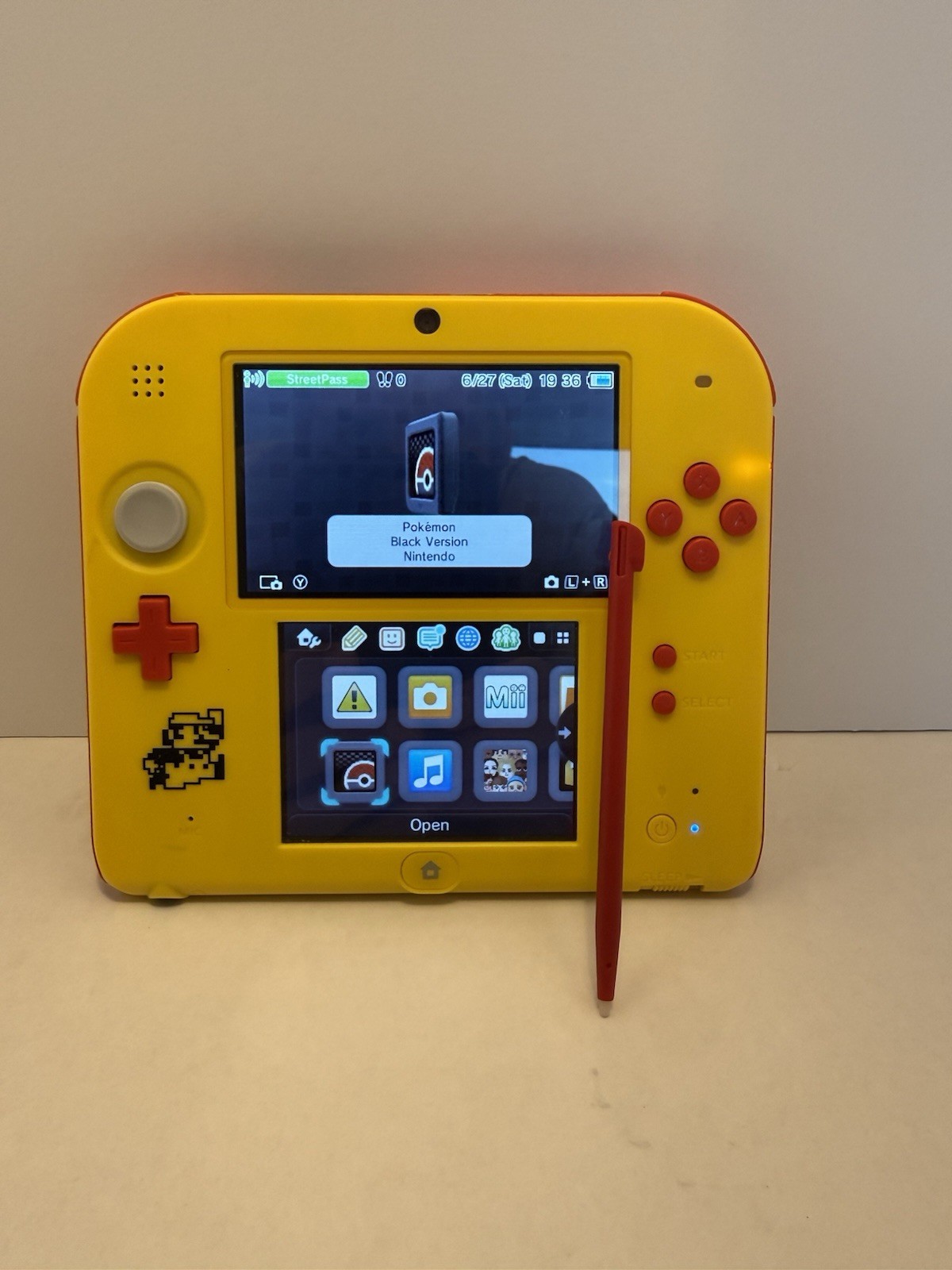 Nintendo 2DS Super Mario Maker Edition Yellow/Red Handheld Console w/ Charger