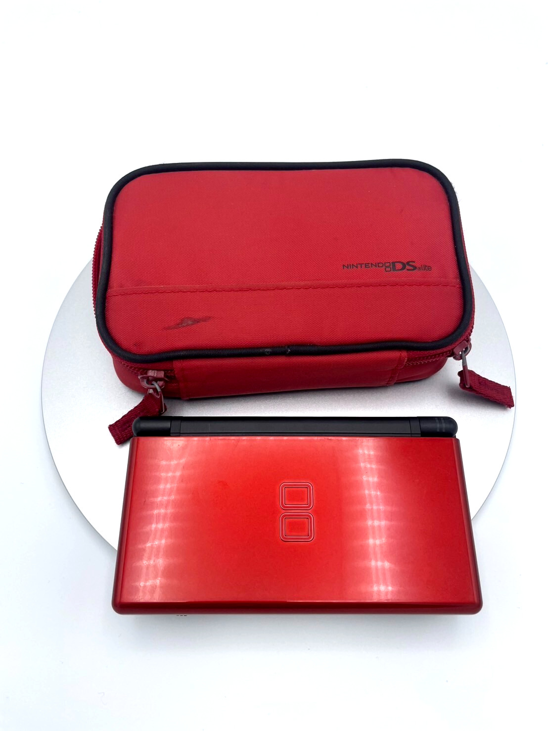 Nintendo DS Lite Crimson Black Console w/ Red Case Japan Ver. Working Used