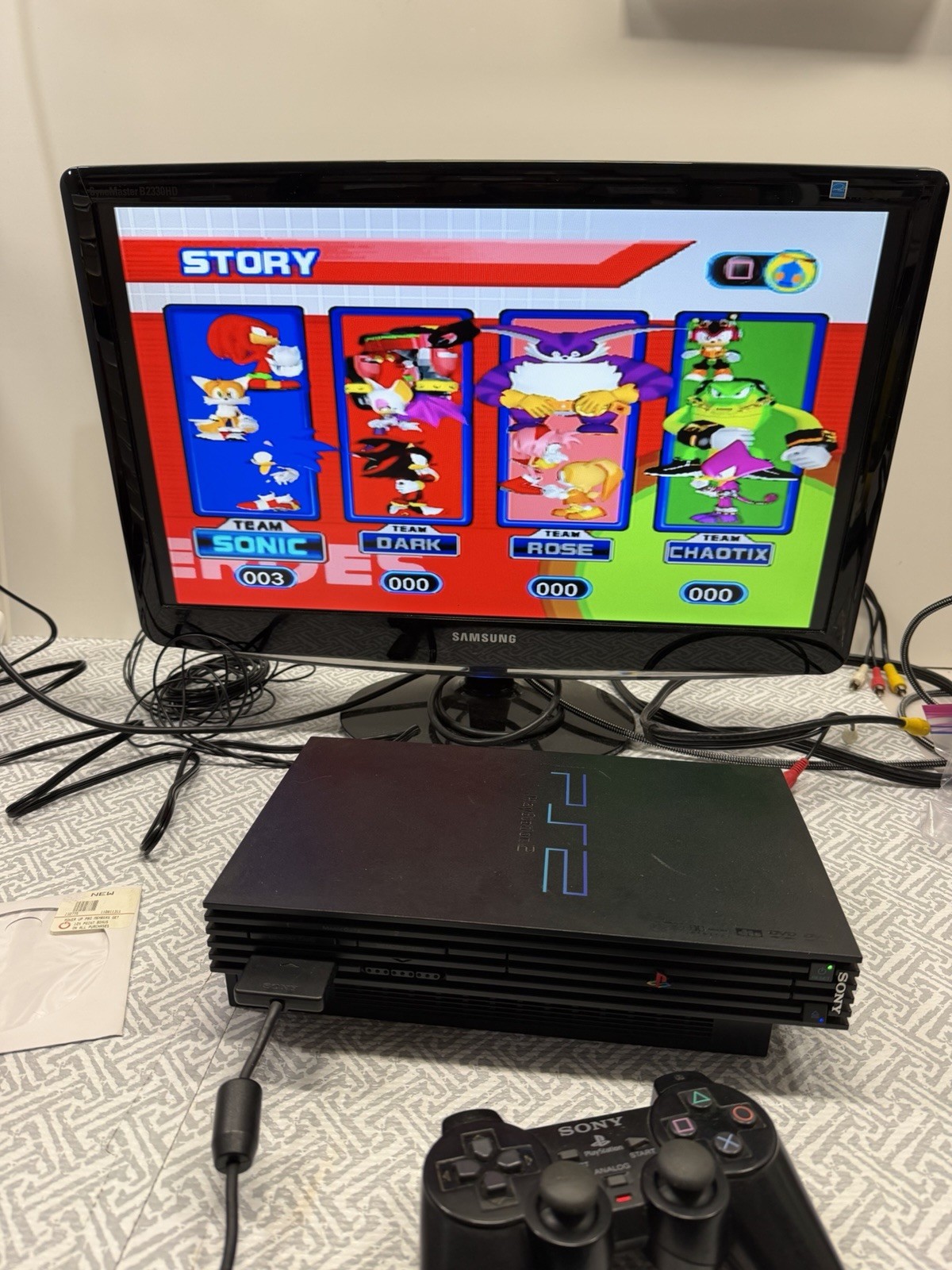 Sony PlayStation 2 Console – Black (SCPH-39001) Tested & Working W/ Game READ!