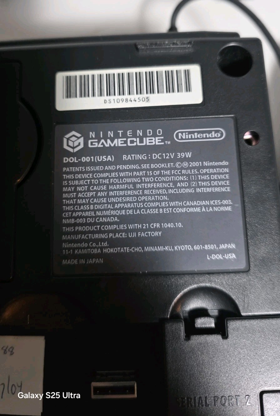 Nintendo GameCube System DOL-001 Black w/Power Adapter and Jack’s. Clean. Tested