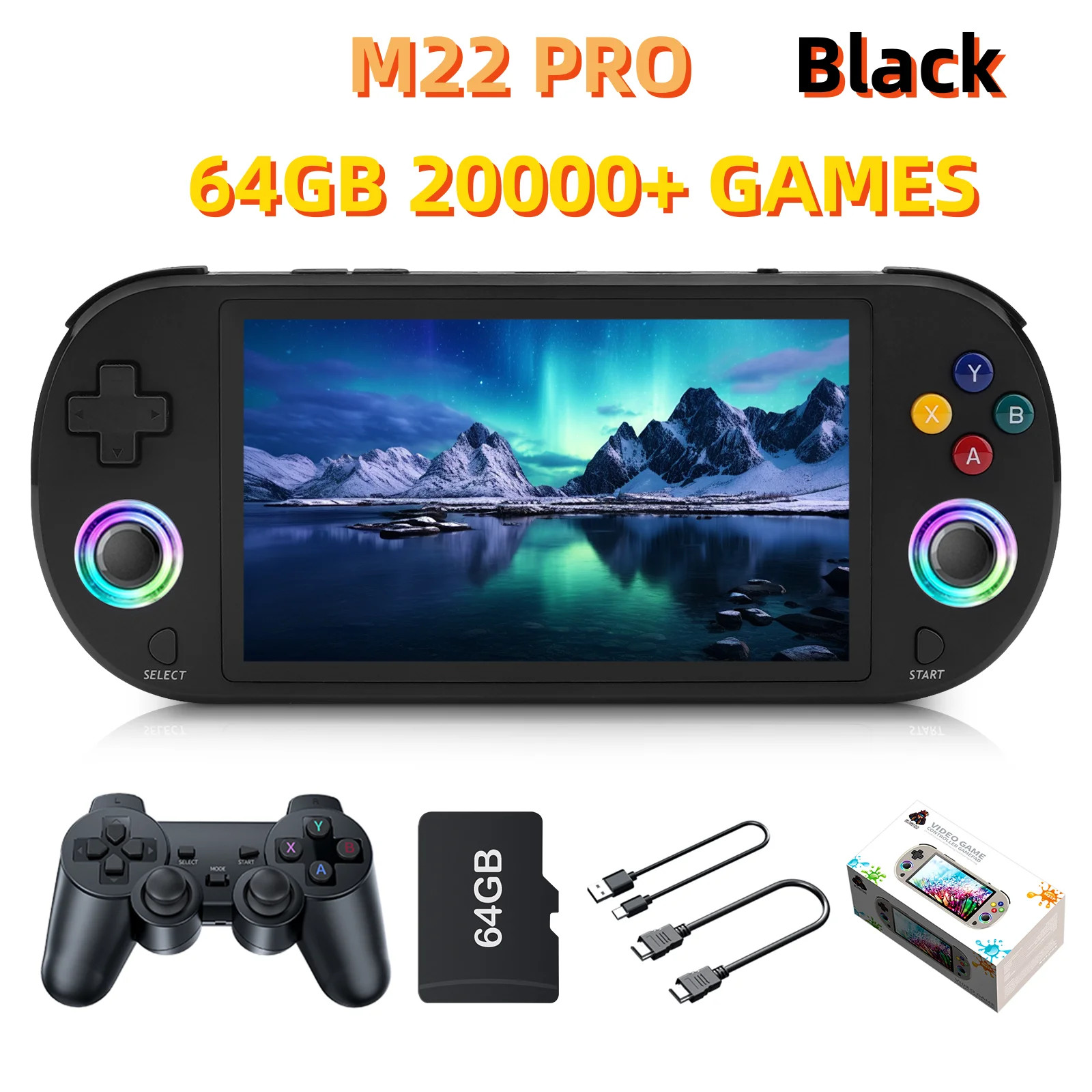 Video Game Console 5.0 Inch IPS Screen 1920*1080 Display Support LINUX Emelec