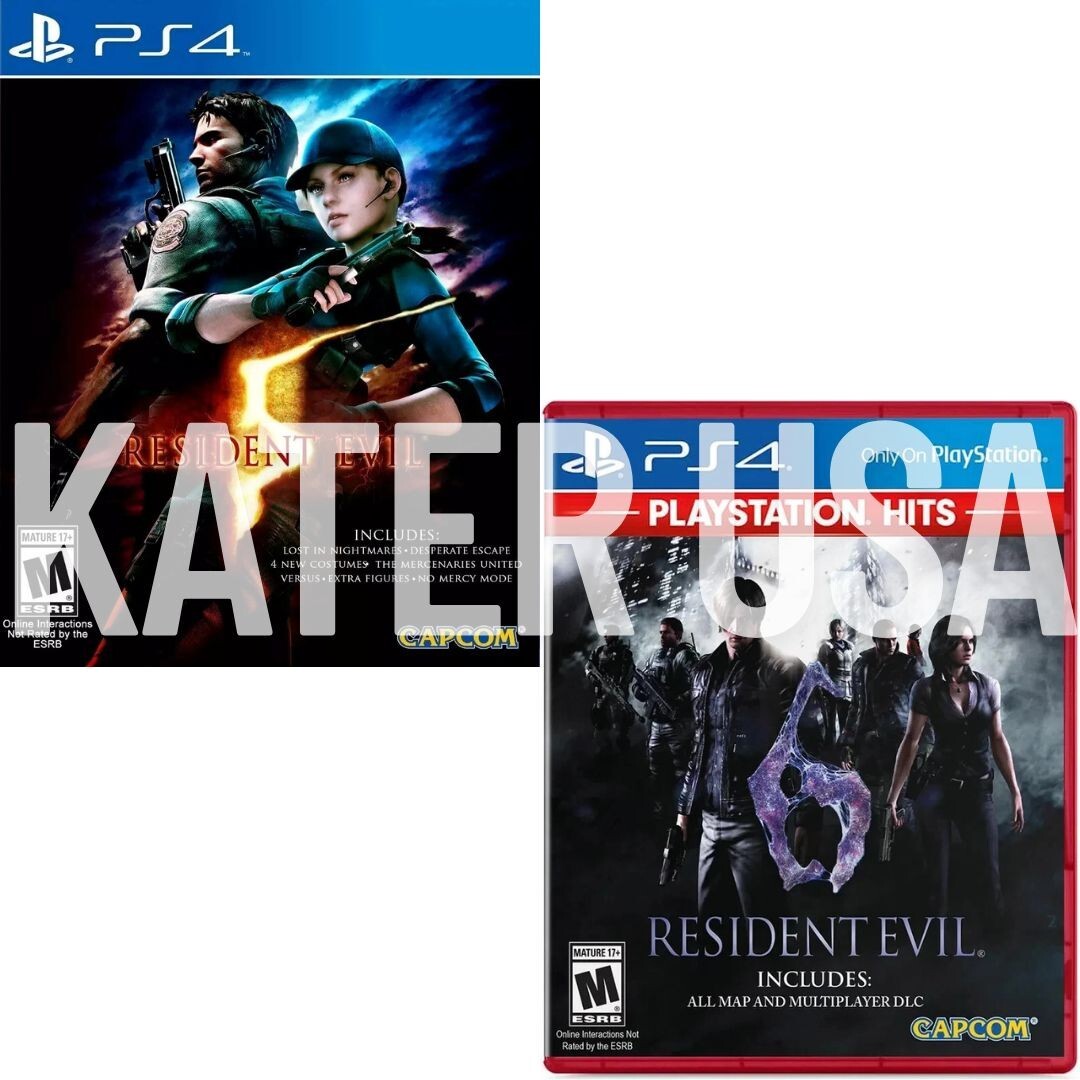 Resident Evil 5 + 6 Playstation Hits PS4 Brand New Bundle Special (Action)