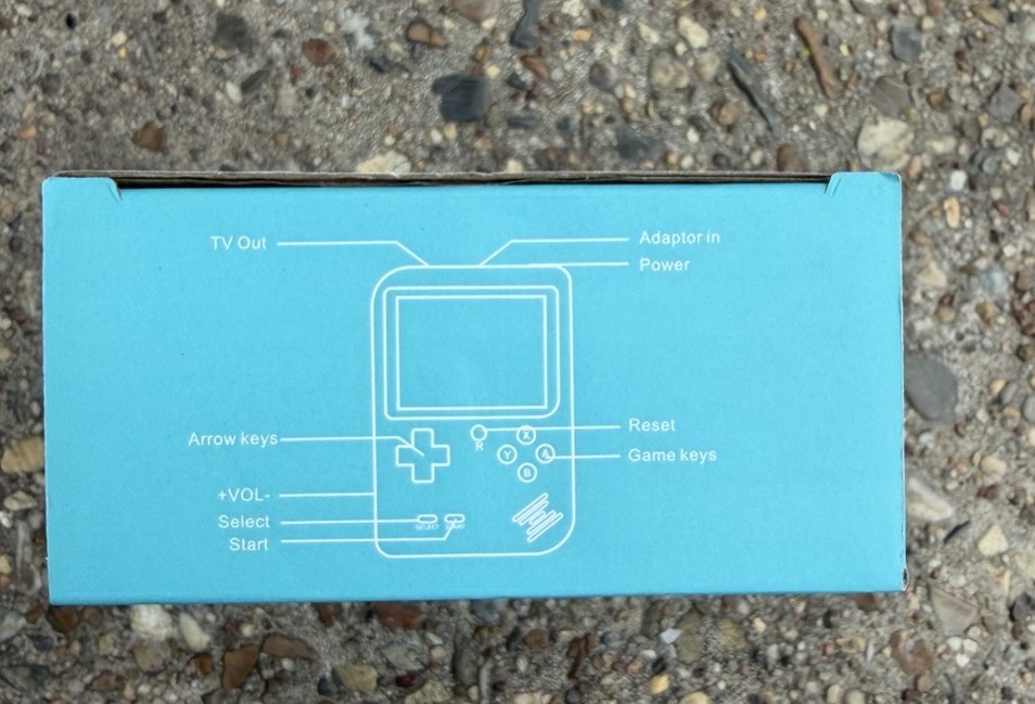 Game Box Plus Handheld Game Console w/ TV Out, Composite RCA, Blue/Pink