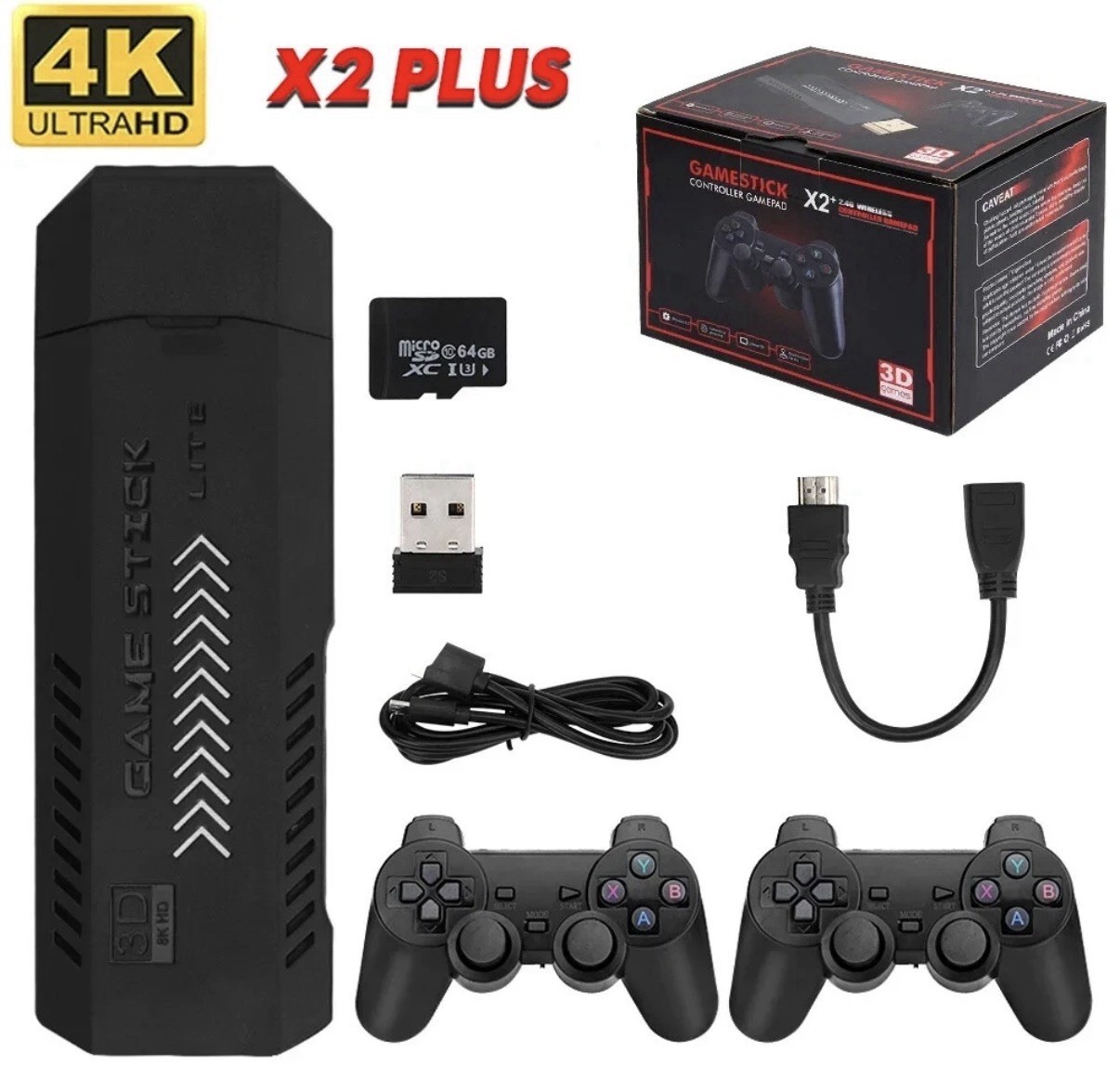 3D HD Retro Video Game Console Wireless Controller TV 50 Emulator For PS1/N64/DC