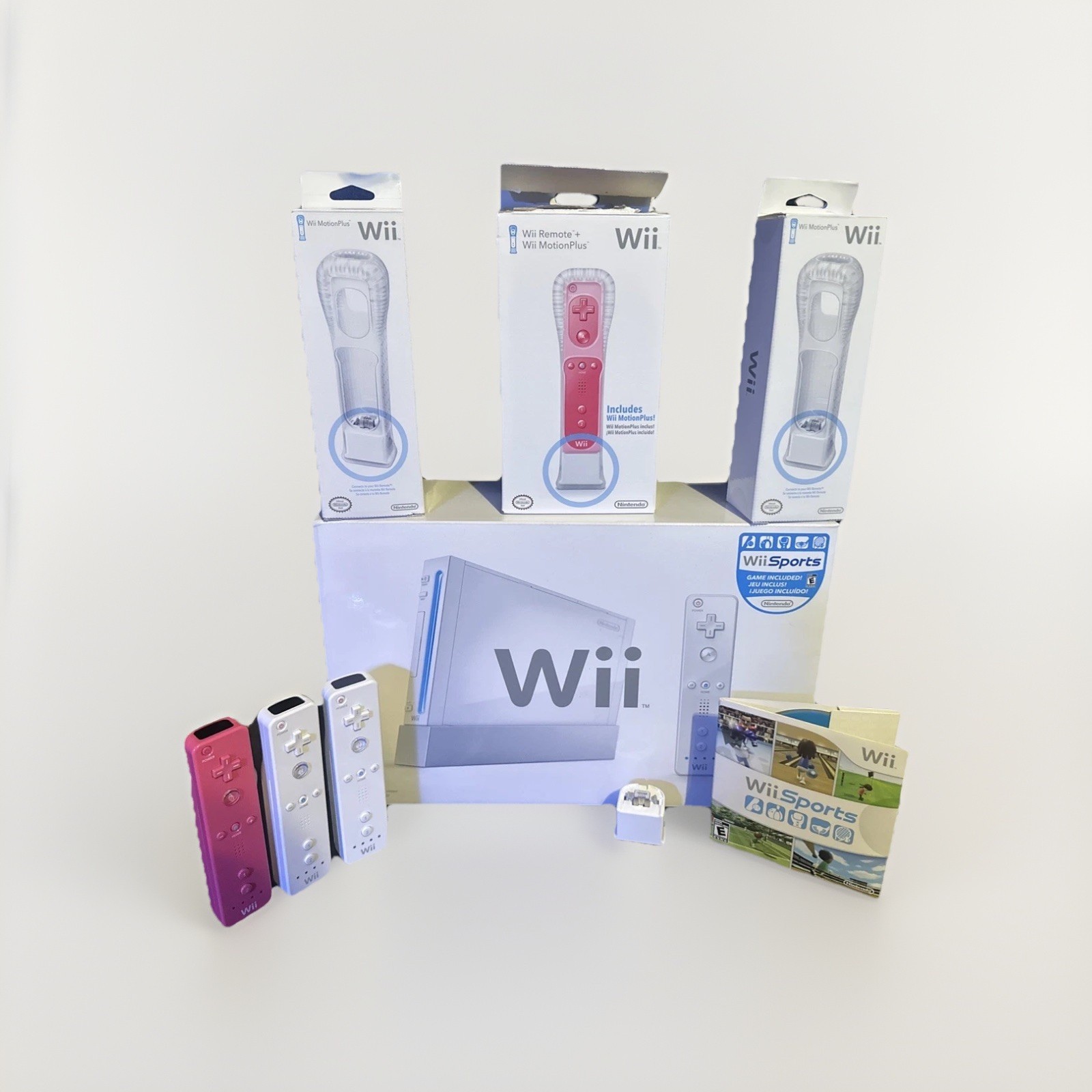 Wii Cib Lot Bundle 4X Wii Motion Plus 4X Controllers
