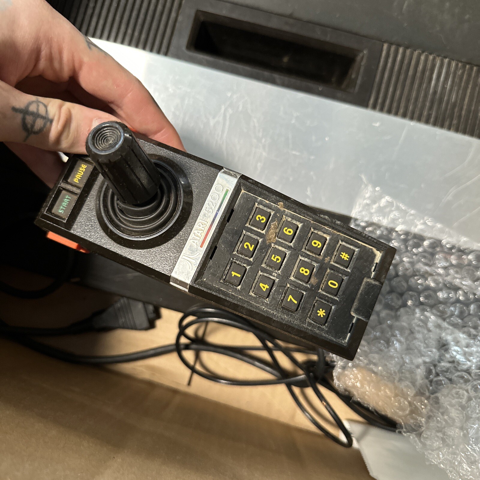 Atari 5200 Console With Controller, Wires, Power Supply. AS IS