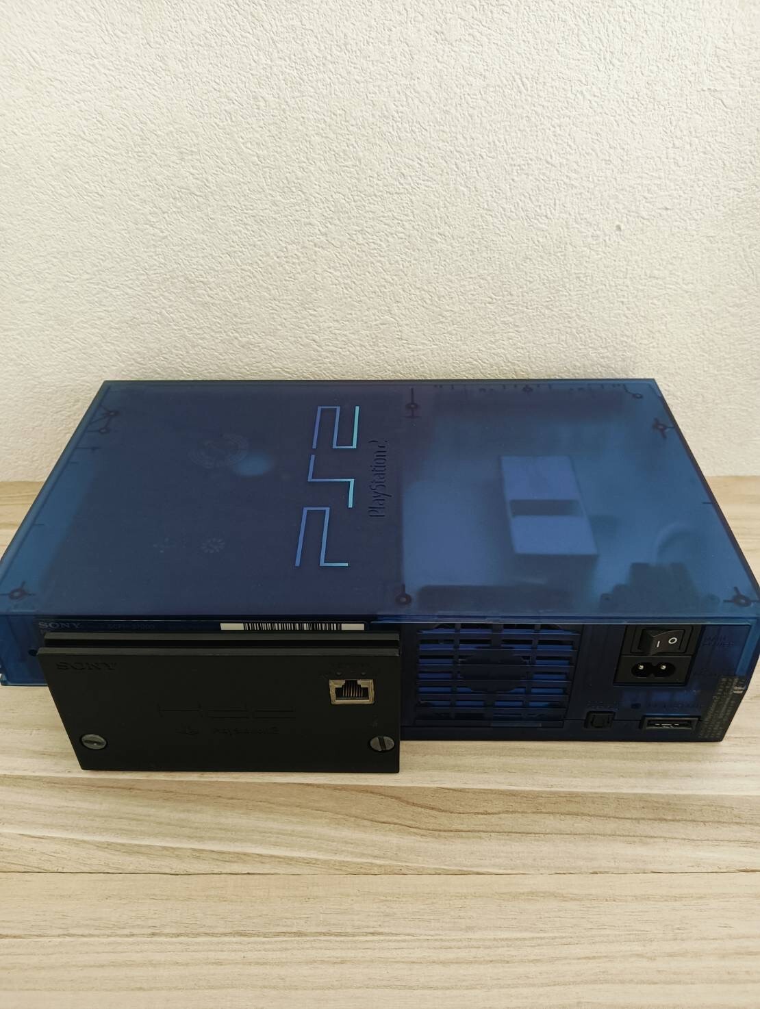 PS2 Ocean Blue Console Box set Playstation2 with disk NTSC-J Japan Tested A002