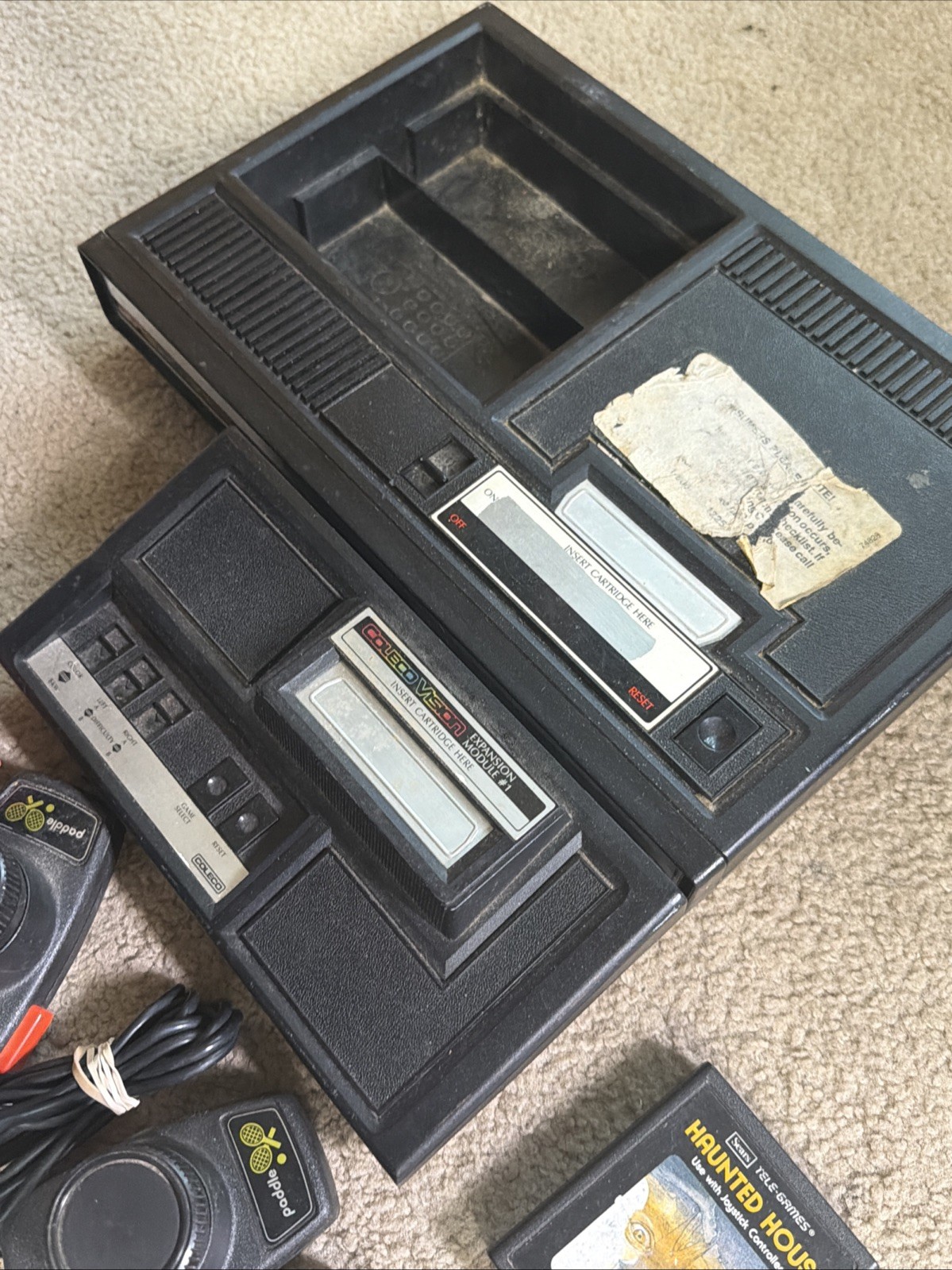 Colecovision Console And Controls •UNTESTED AS IS!!• READ DESCRIPTION!!