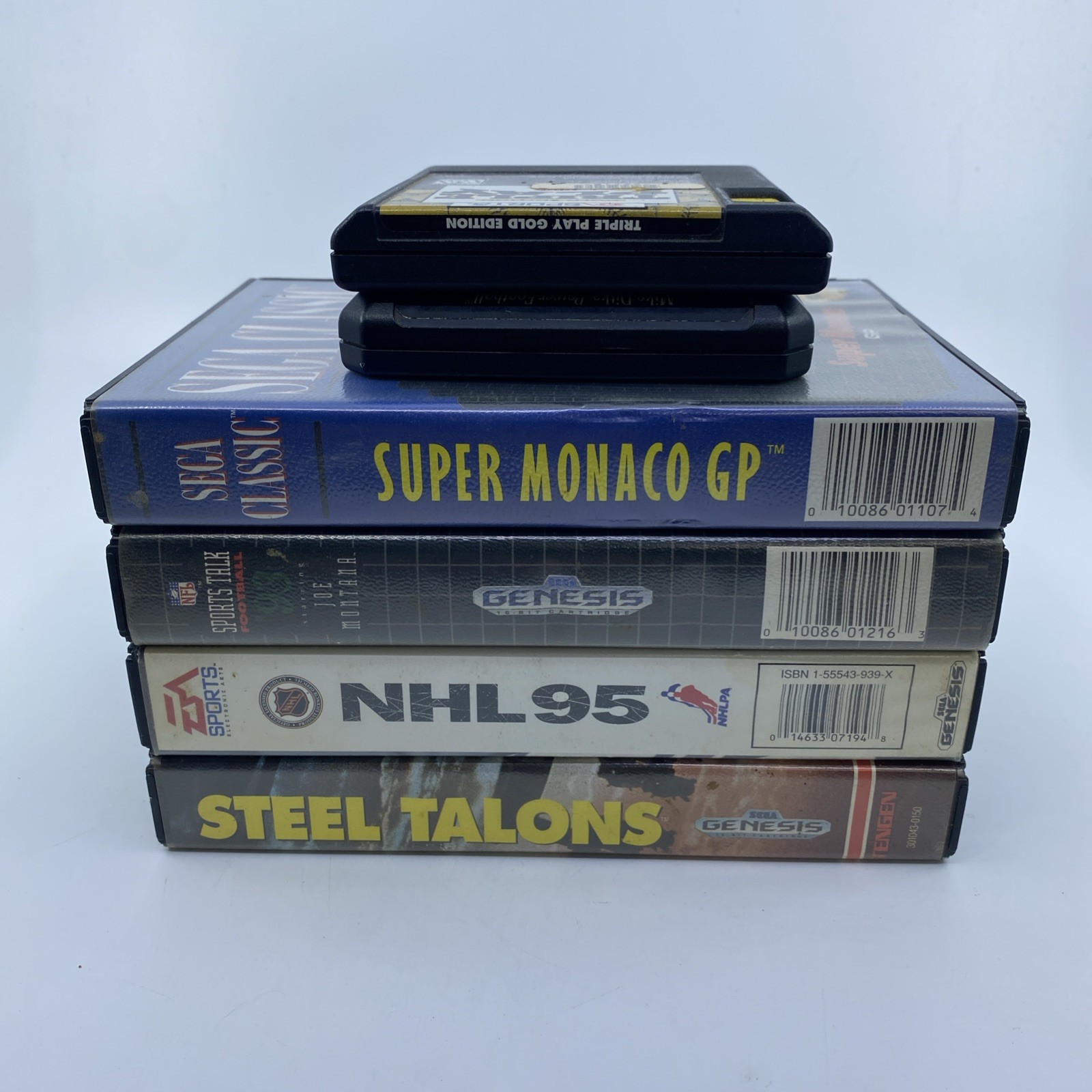 Sega Genesis Console 16 Bit Model 1601 with 6 Games & 1 Controller Tested Works