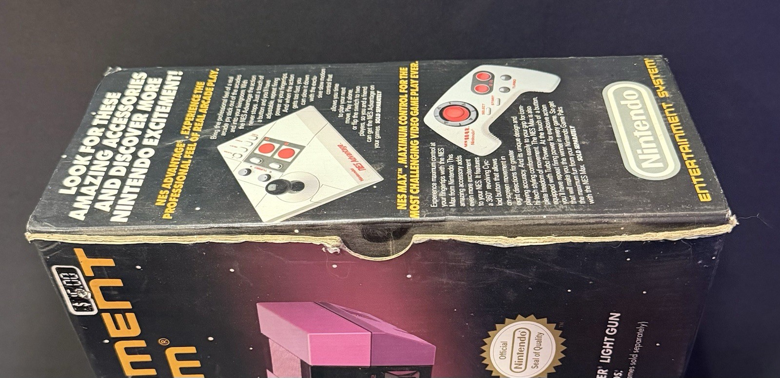 Nintendo NES Action Set Home Console Box & Styrofoam ONLY Good Condition