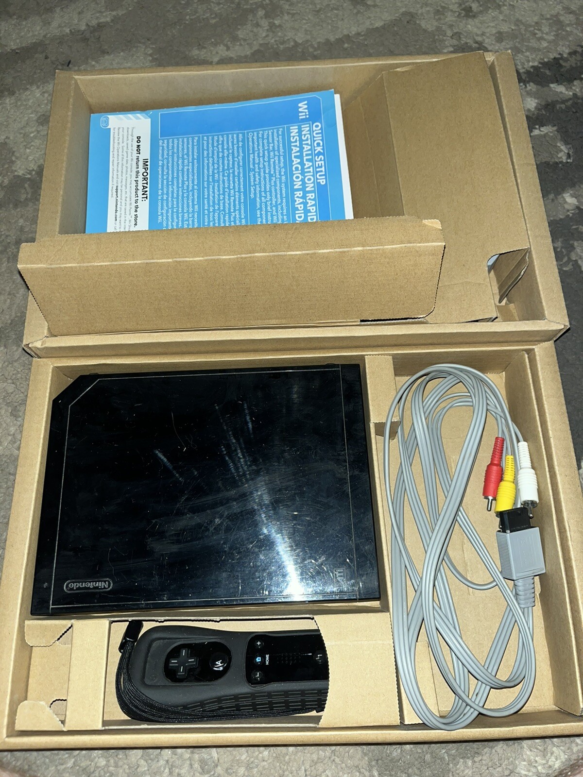 Black Wii Console Super Marios Bundle TESTED WORKING GAME NOT INCLUDED