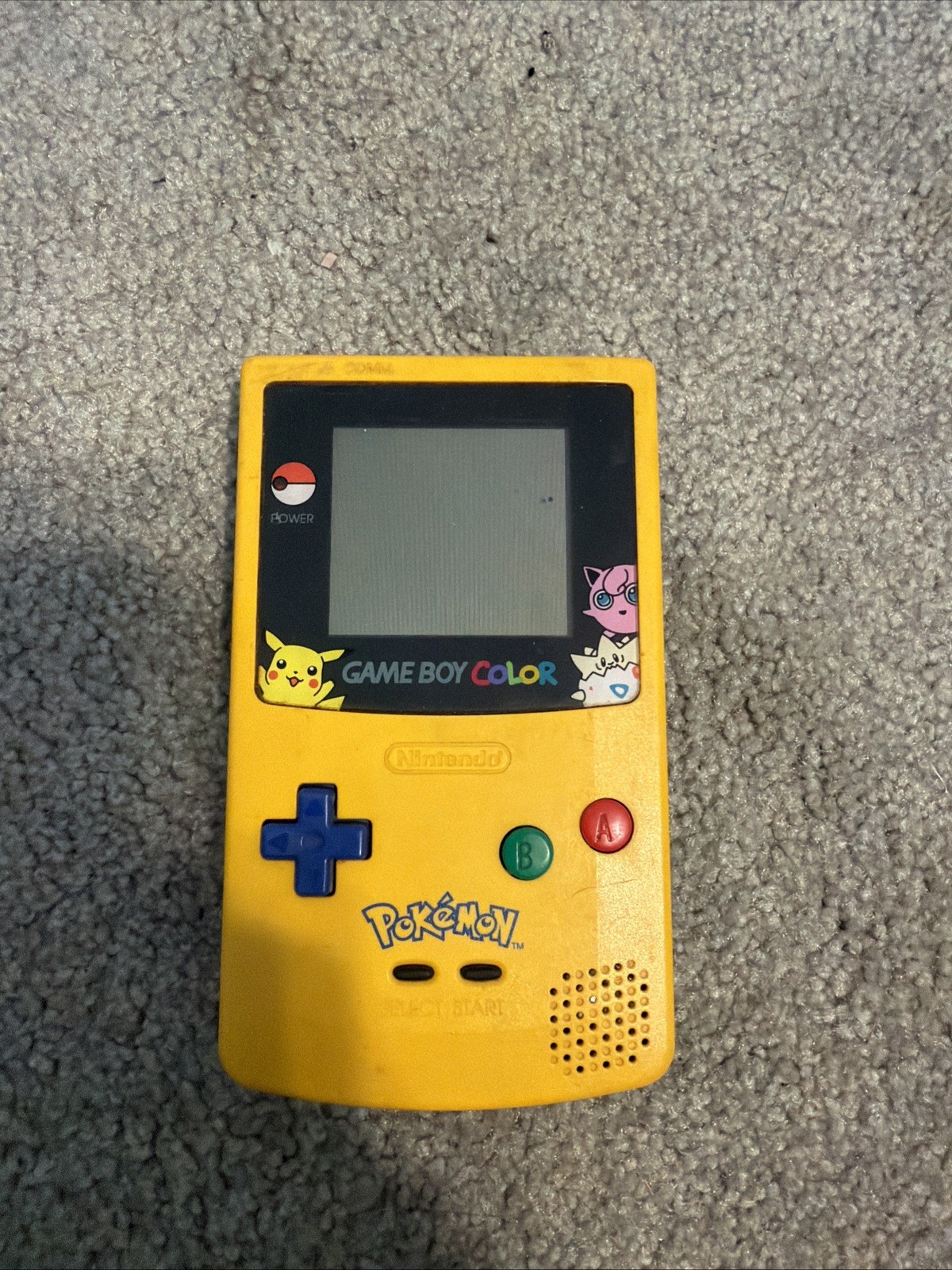 NINTENDO GAME BOY COLOR GAMEBOY CGB-001 POKEMON EDITION PIKACHU
