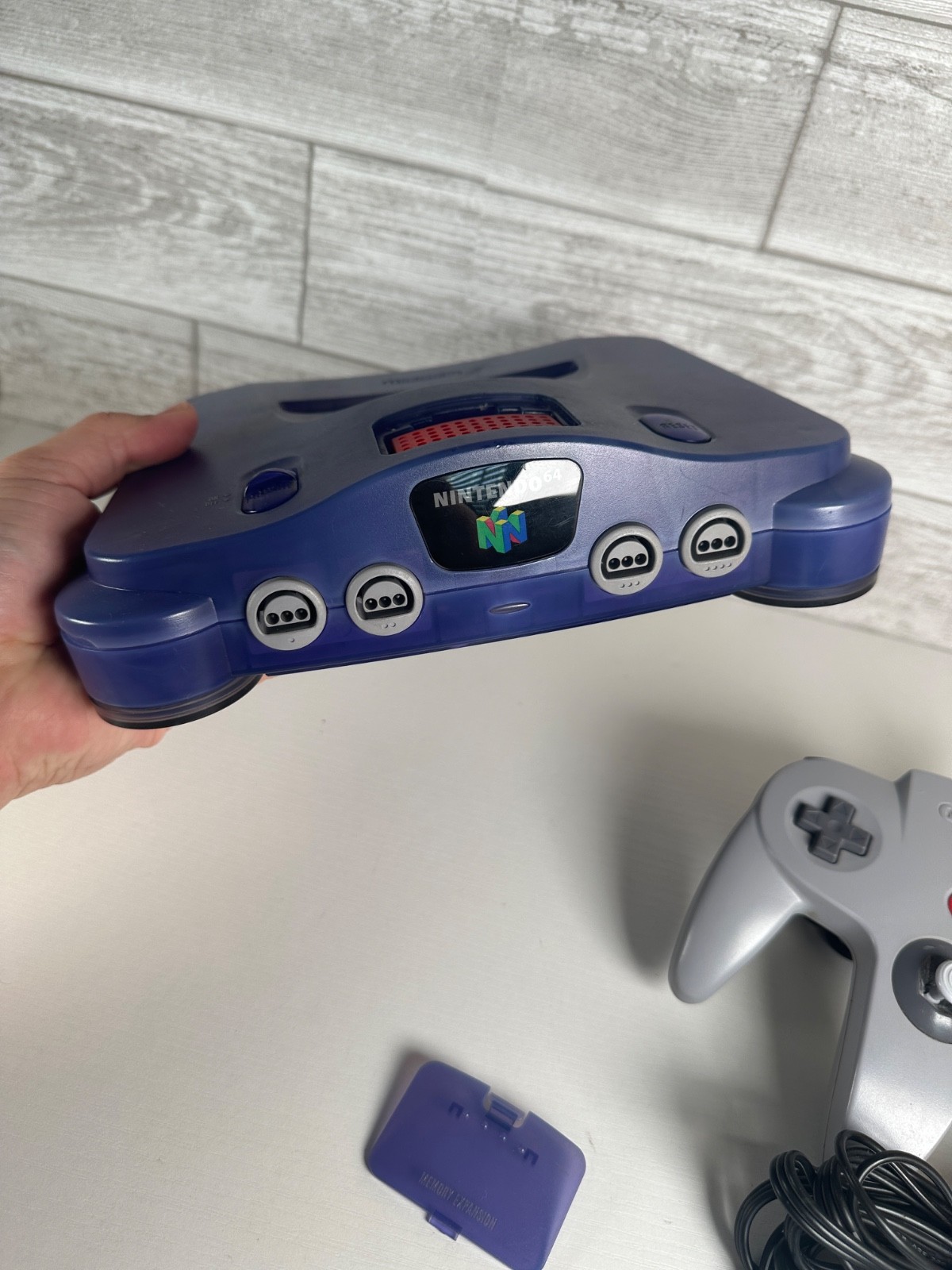 N64 Console Grape Purple With Memory Expansion Pack & Controller Tested Nintendo