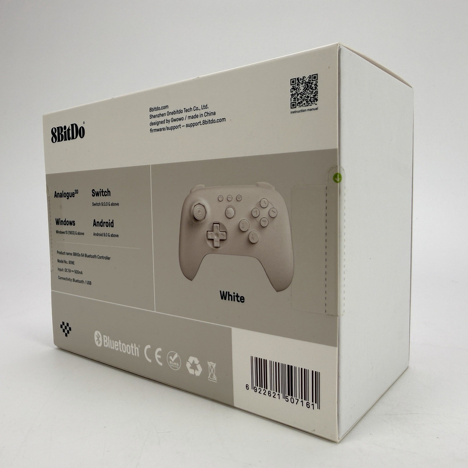 Analogue 3D Black Console Nintendo 64 N64 + White 8BitDo Bluetooth Controller