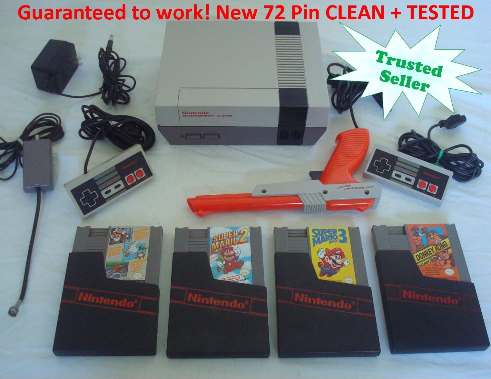 Nintendo NES Console Bundle NEW PINS Game Super Mario 1 2 3 Donkey Kong Classics