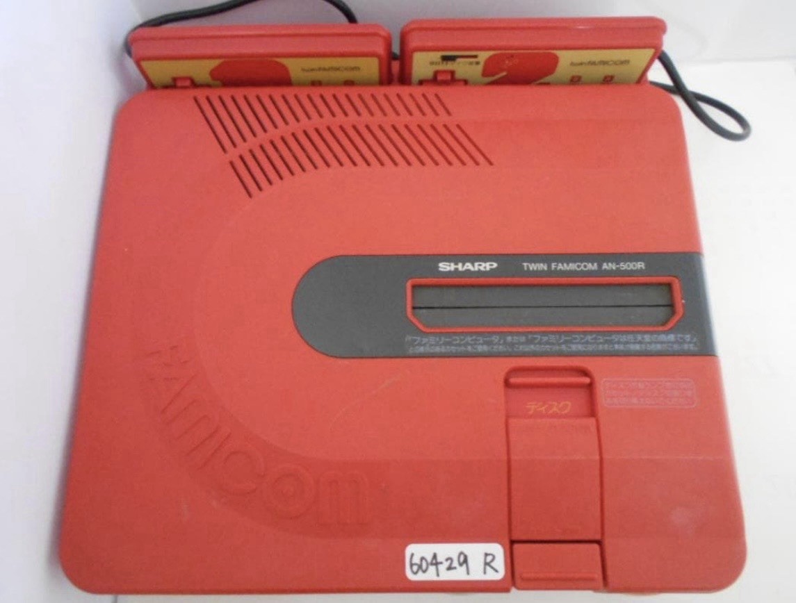 Twin Famicom Sharp Nintendo AN-500R Console Tested Free Ship