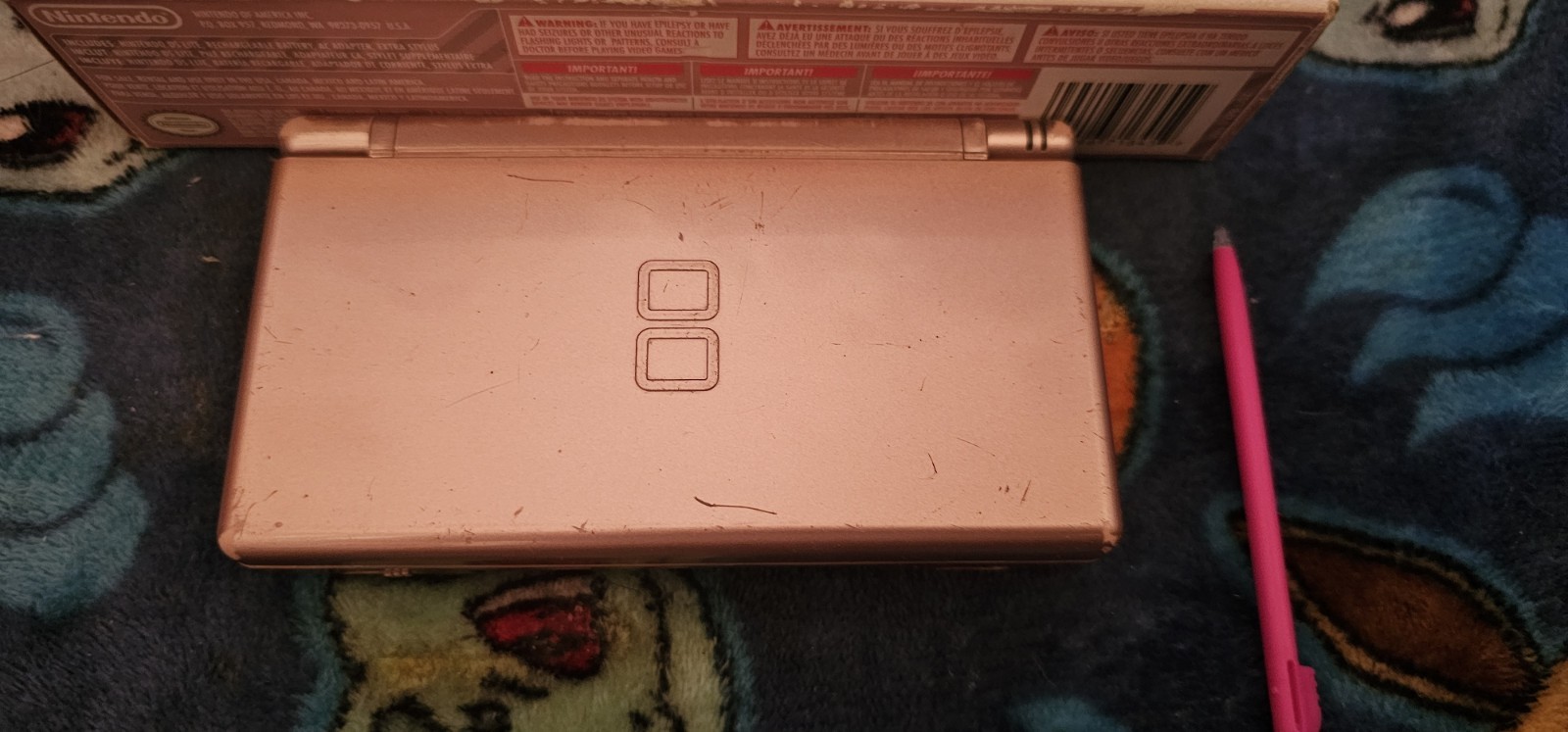 Nintendo DS Lite Video Game Console – Metallic Rose With Box Only