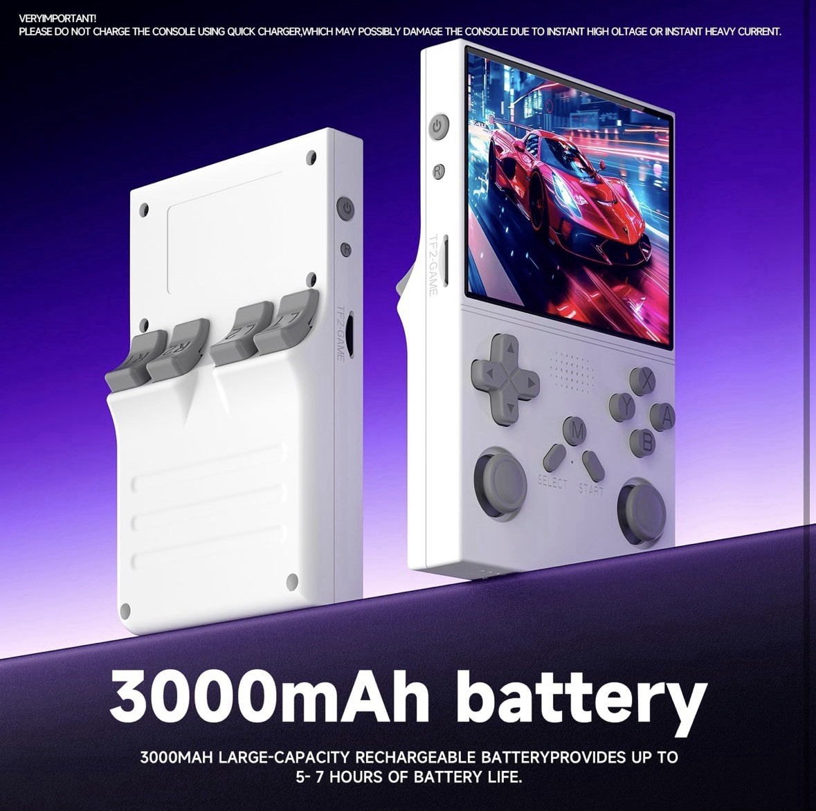 R40 Retro Handheld Game Console 3.5″ IPS Display 128G Dual Power Options W/games