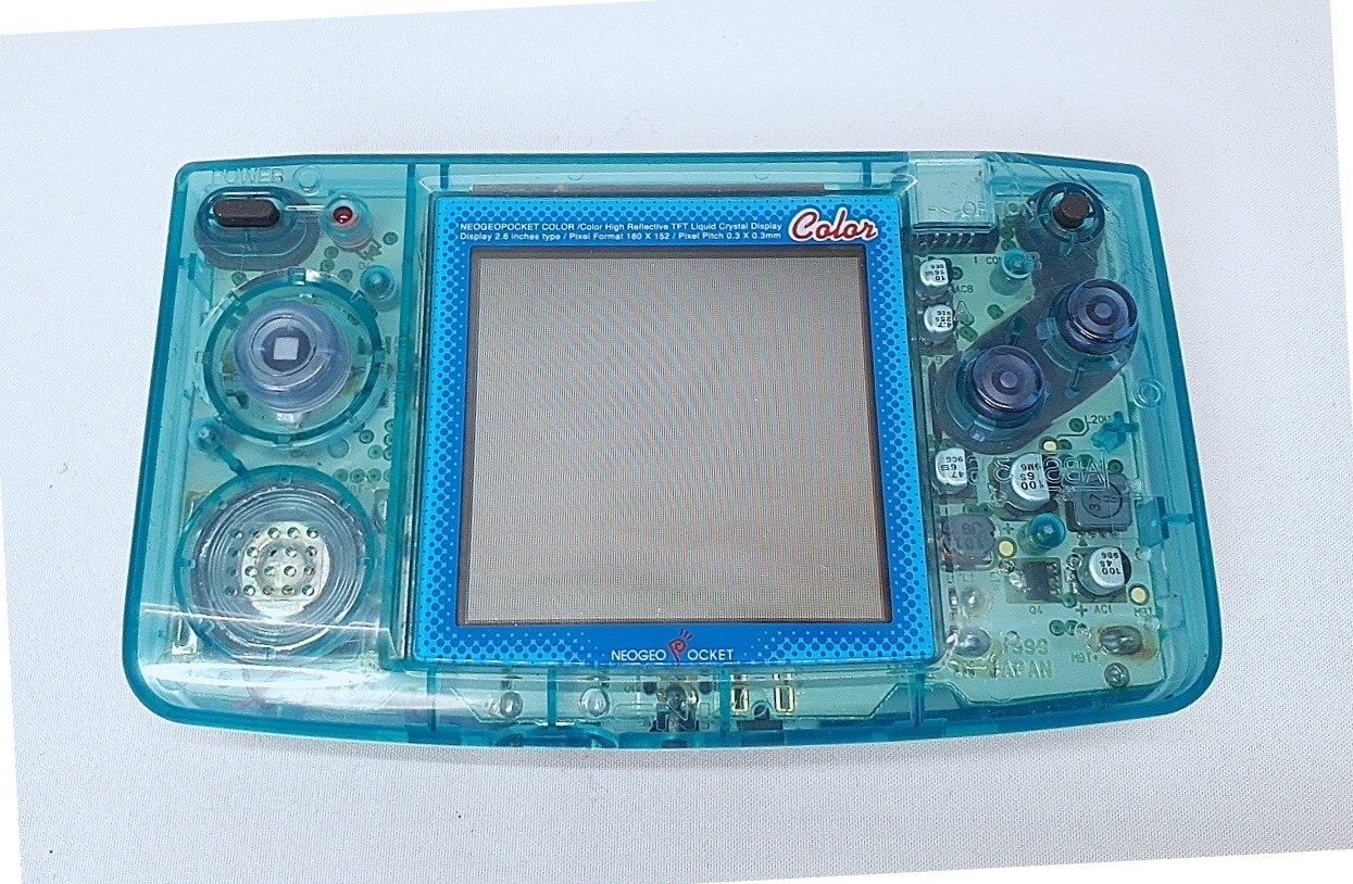 Neogeo Pocket Color Carbon Black Console SNK + battery Cracked Stick Tested