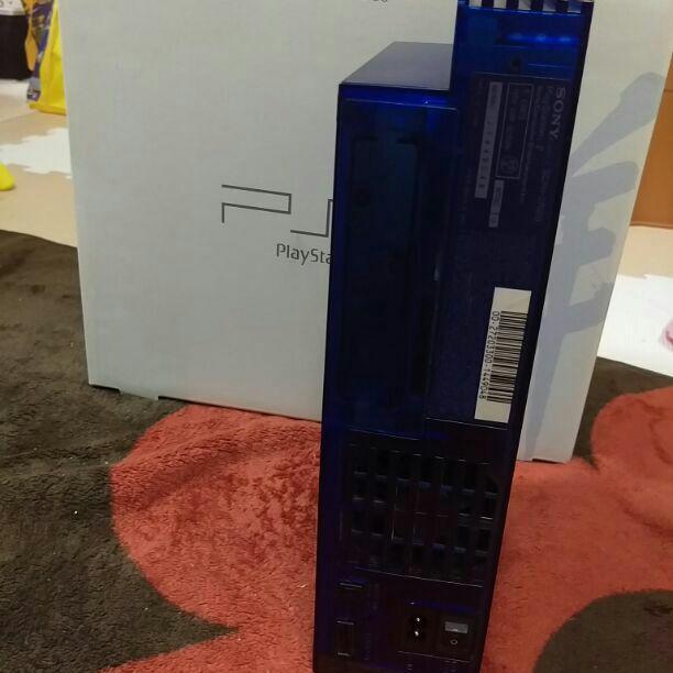Rare Sony Playstation 2 Console PS2 SCPH-37000 Ocean Blue from Japan F/S USED