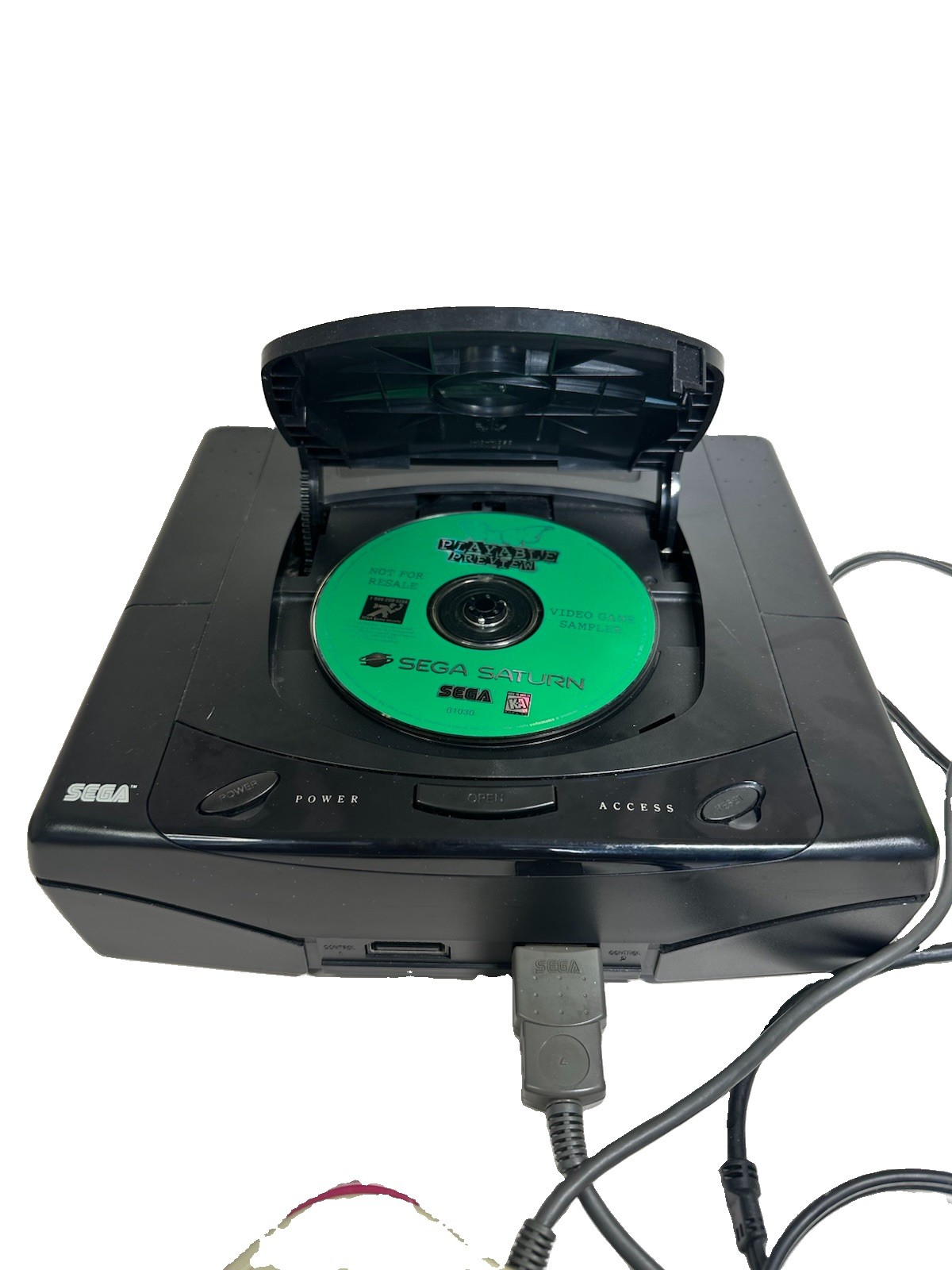 SEGA Saturn Console Bundle w/ 1 Controller, Cables & Game. Model MK-80000 VTG