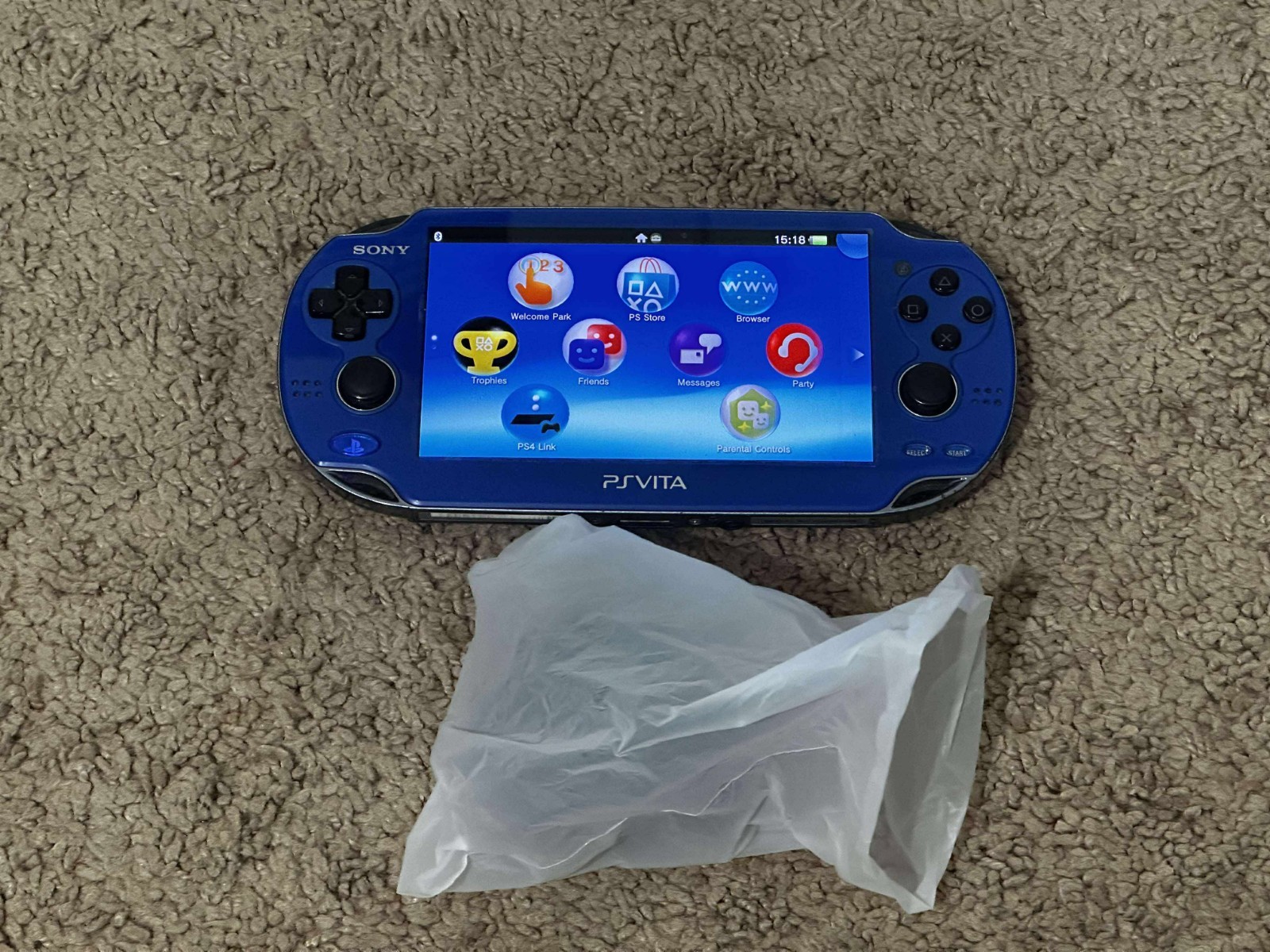 Sony PlayStation PS Vita OLED PCH-1000/1100 Blue WIFI, US Seller – SHIP IN 1-DAY