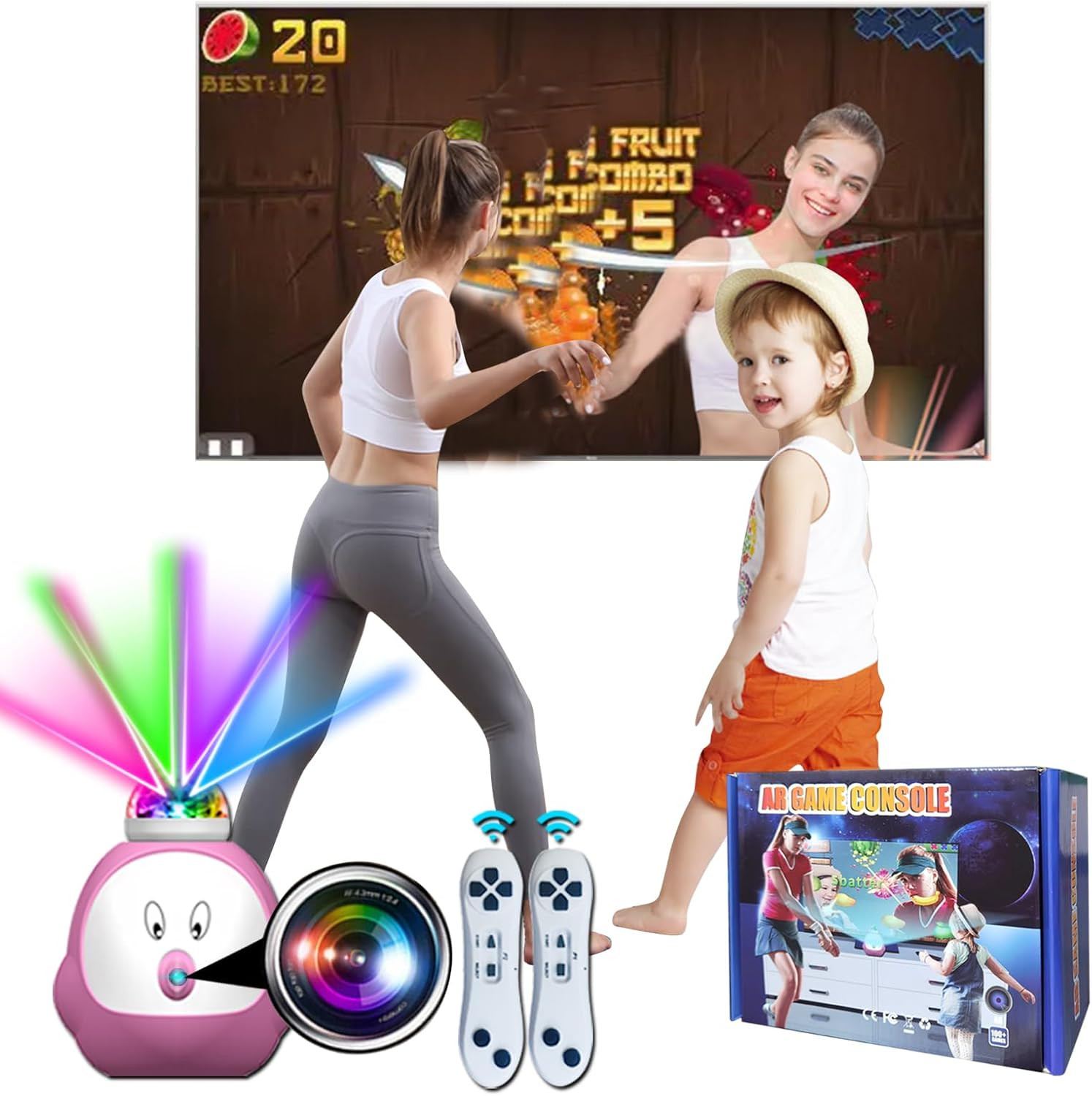 TV Game Console with 100+ Games, 2 Wireless Controllers, HDMI Plug & Play – Incl