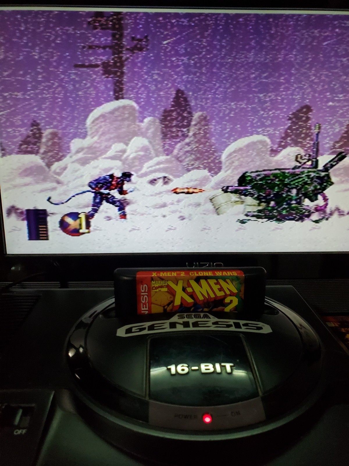 Sega Genesis Model 1601 Console w/ 2x Controllers, Power , AV Cable, 1 Game