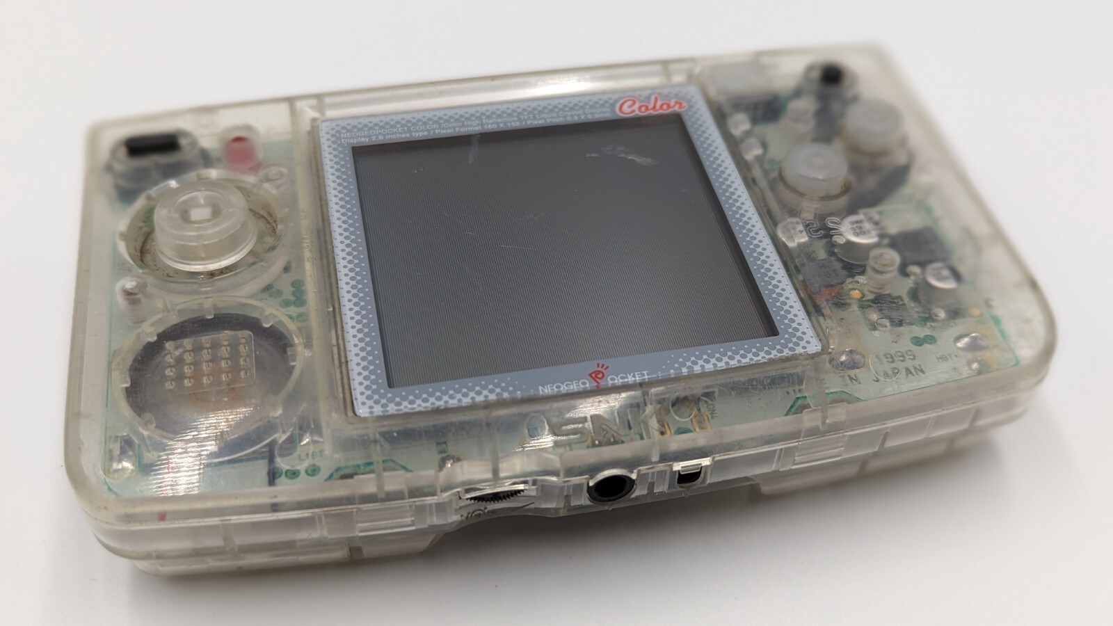 NeoGeo Pocket Color NGPC v2 Slim Console Clear SNK – Tested & Works