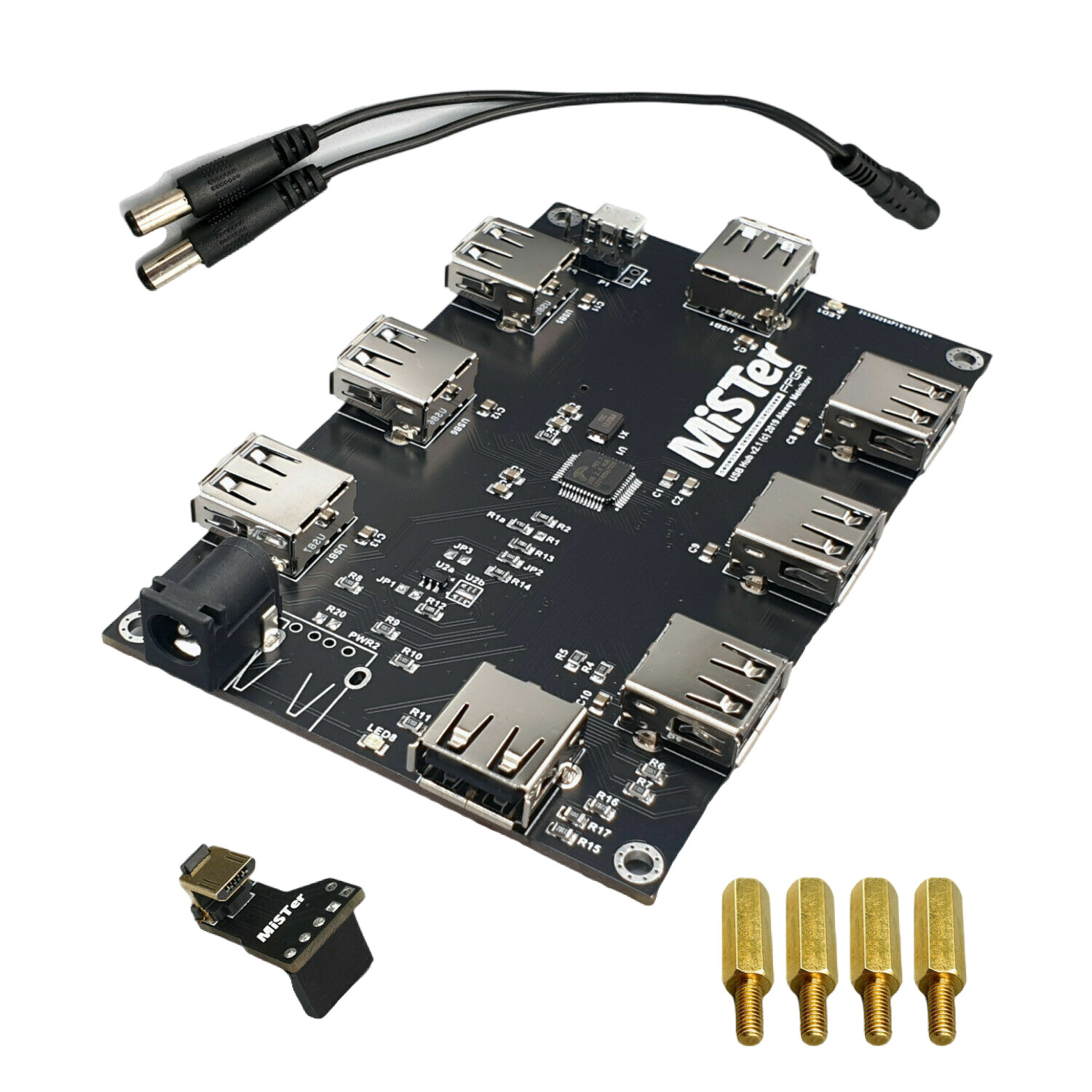 MiSTer FPGA USB Hub v2.1 & Bridge Board, Splitter Cable, Standoffs for DE10 Nano