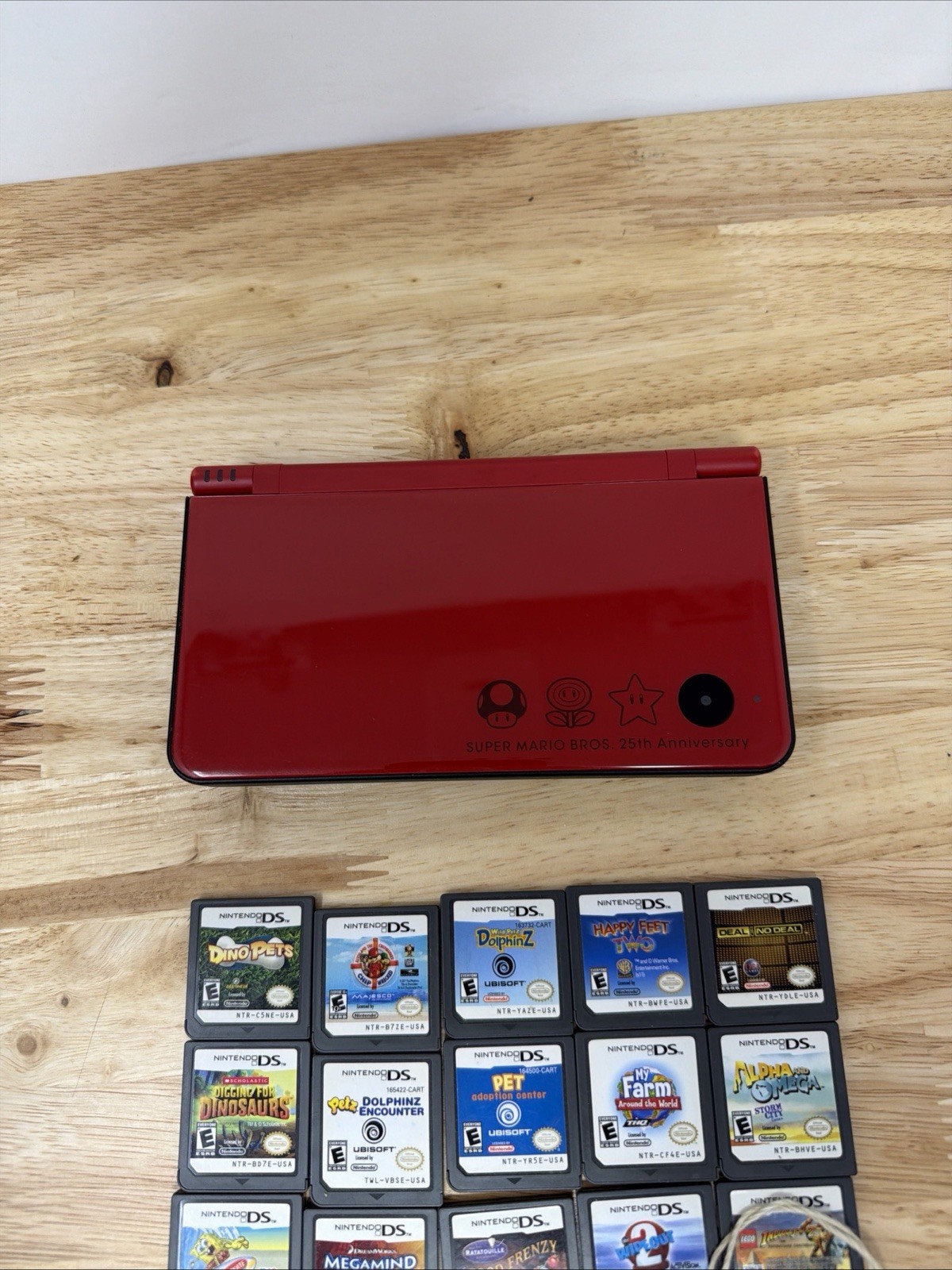 Nintendo DSi XL Handheld Game Console Super Mario 25th Anniversary W/ 20 Games