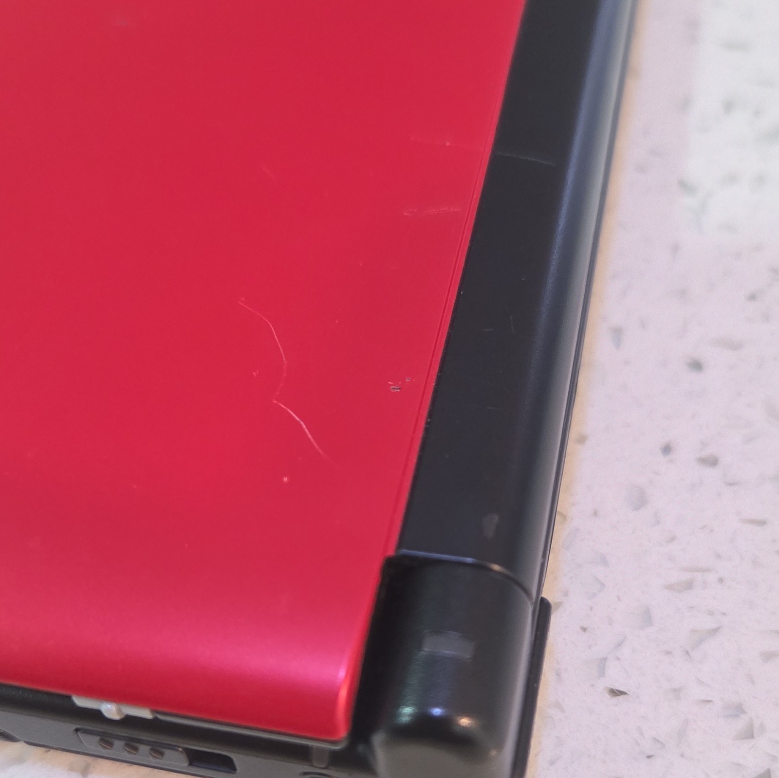 TESTED WORKING REGION UNLOCKED NINTENDO 3DS LL Red/Black Wi-Fi Headphone Jack