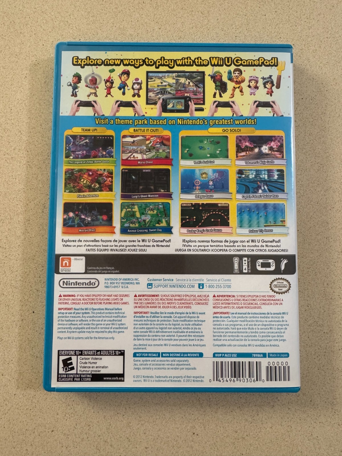 Nintendo Land (Wii U, 2012) Complete w/ Case, Disc & Manual 💥 Family Party Game