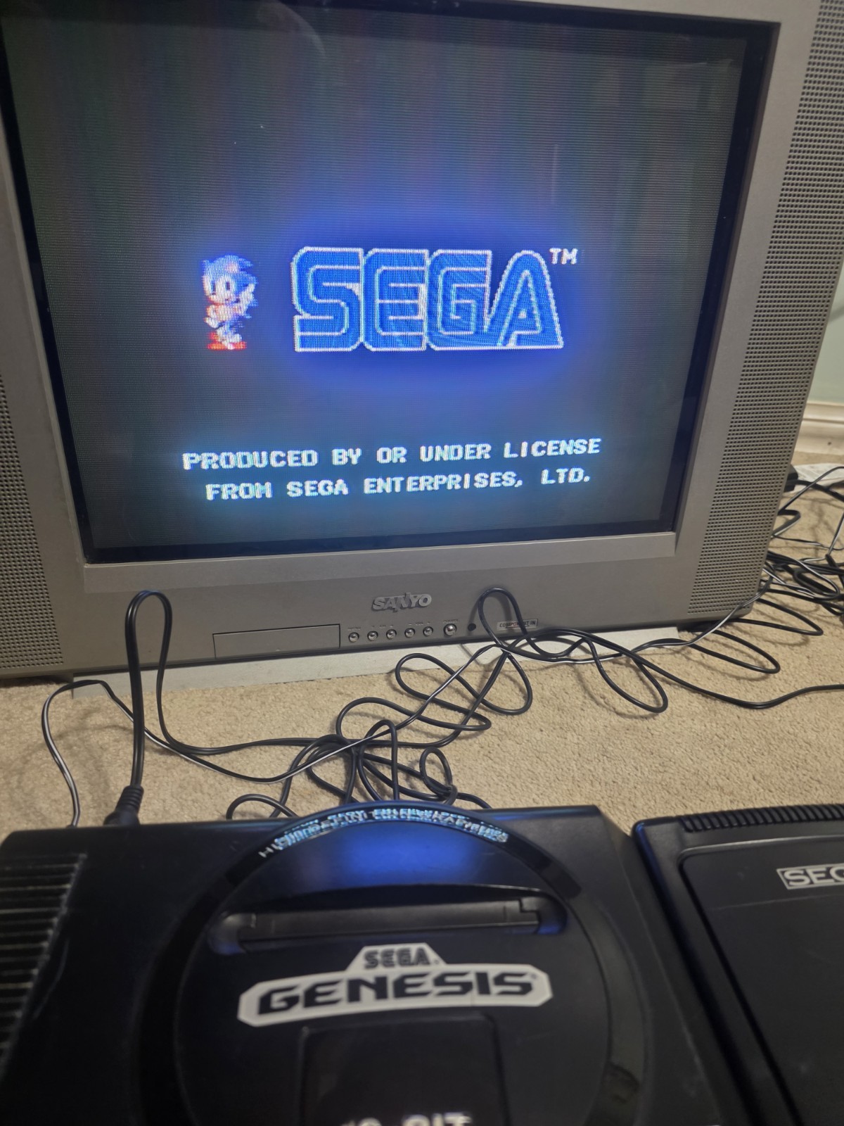 Non-Tmss Genesis With SEGA CD Model 2. Tested And Working. Please Read