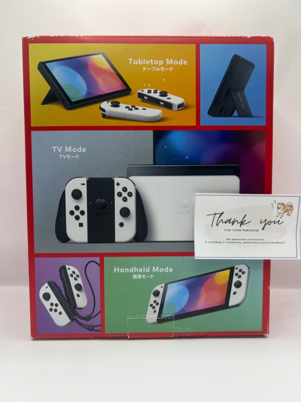 Nintendo Switch Console Tablet OLED HEG-001 w/Joy Con + Dock + Charger +HDMI BOX