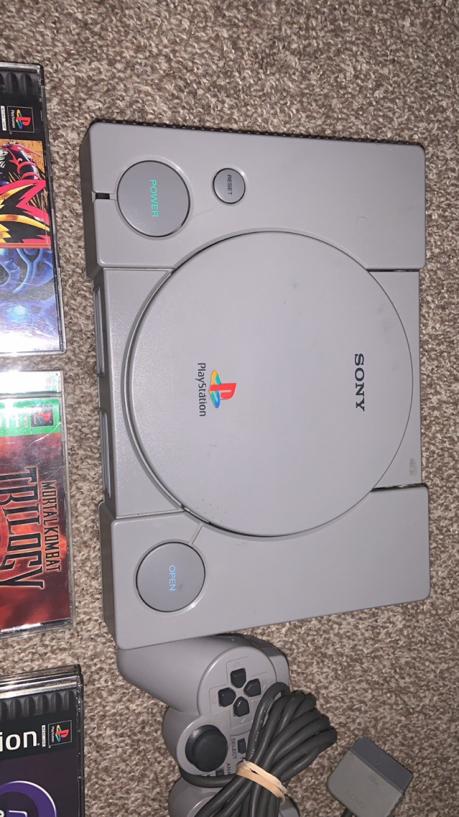 Sony PlayStation 1 Bundle 5 Games, Mortal Kombat, Yu-Gi-Oh, Gran Turismo TESTED