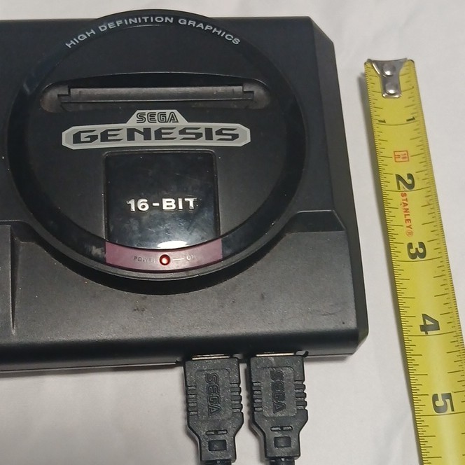 SEGA Genesis MK-1601 16-Bit Console Black w/ 2 Controllers, Cables, Volume